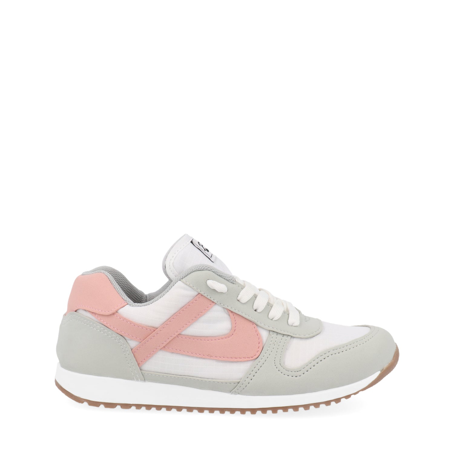 Tenis Estilo Urbano Panam color Blanco con rosa para Mujer