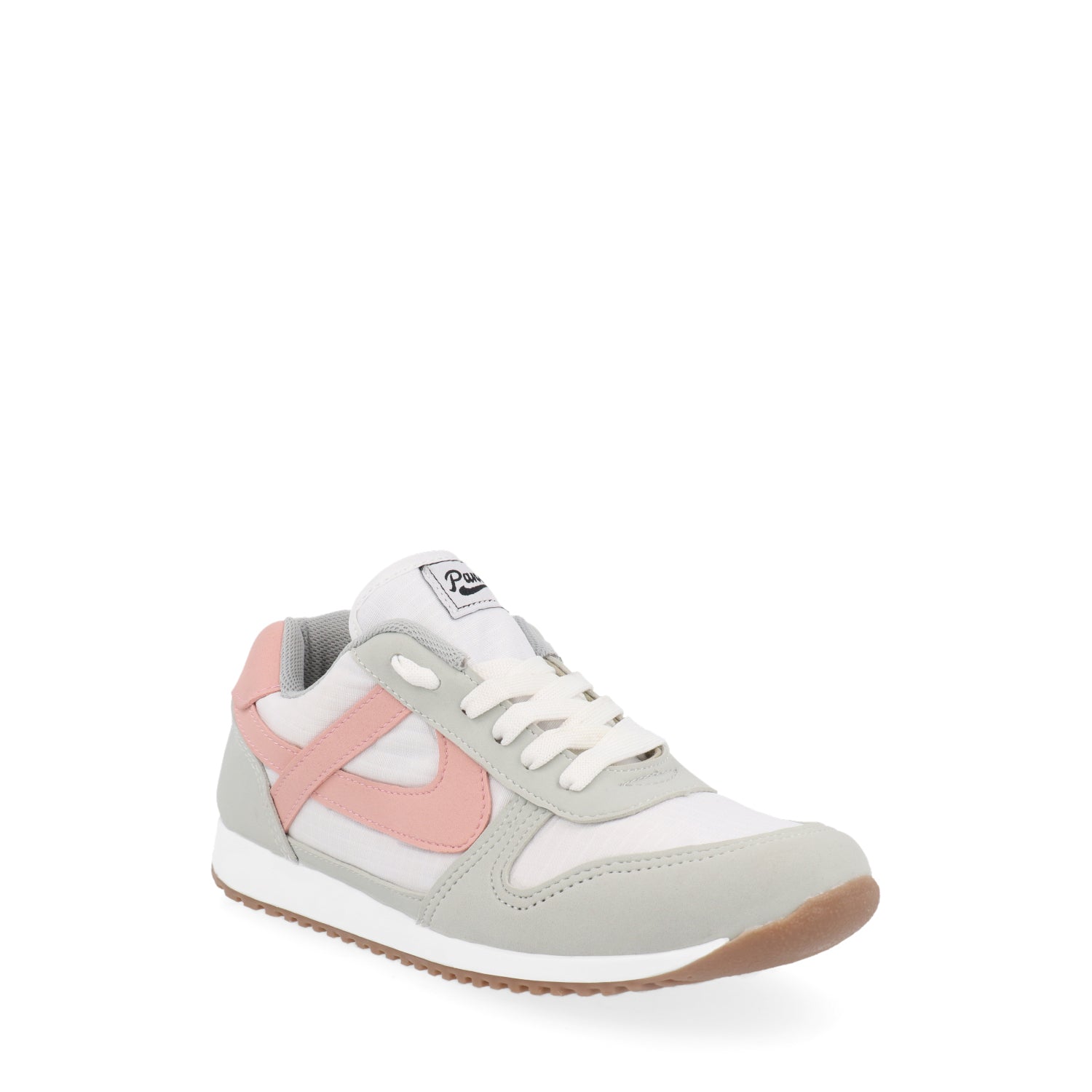 Tenis Estilo Urbano Panam color Blanco con rosa para Mujer