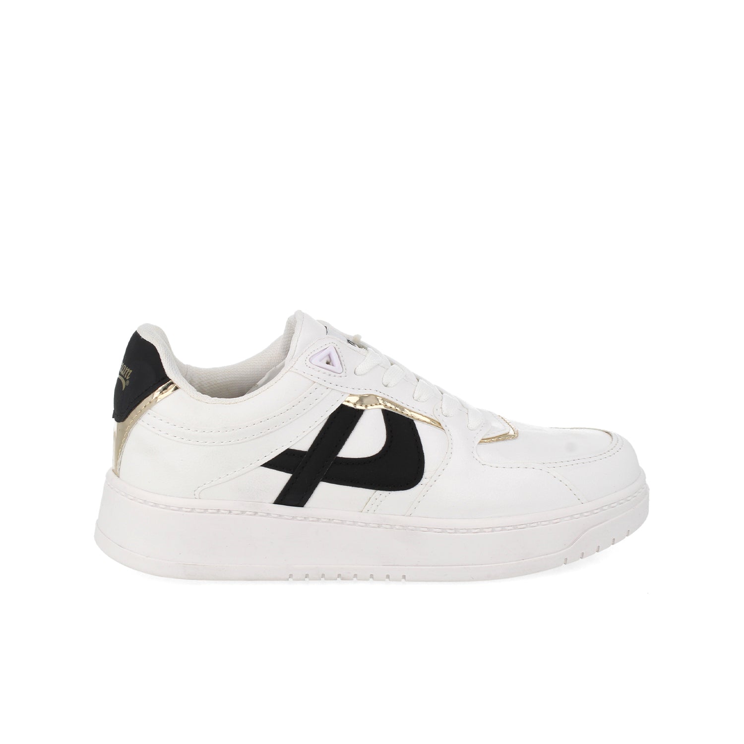 Tenis Urbano Panam color Blanco Con Negro para Mujer