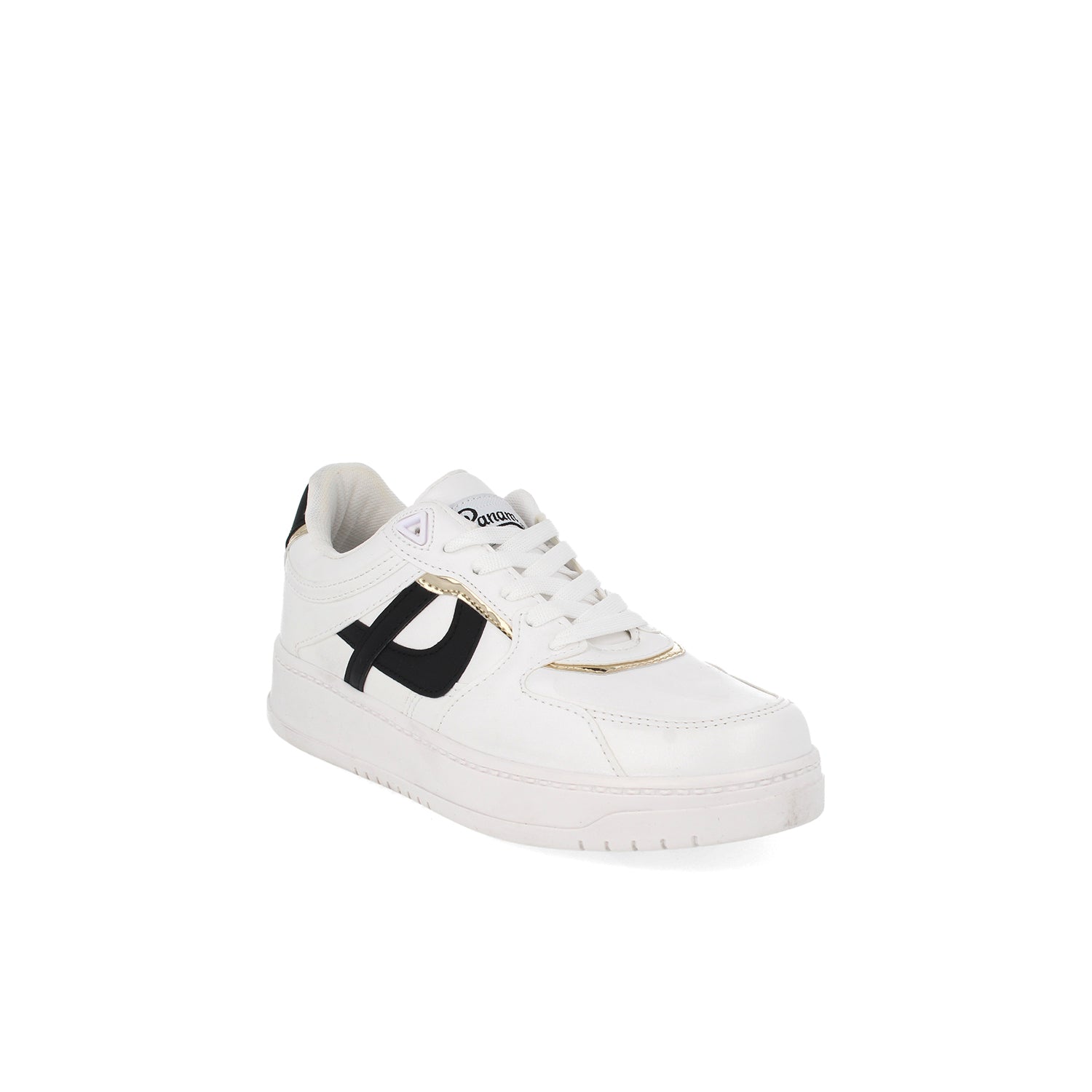 Tenis Urbano Panam color Blanco Con Negro para Mujer
