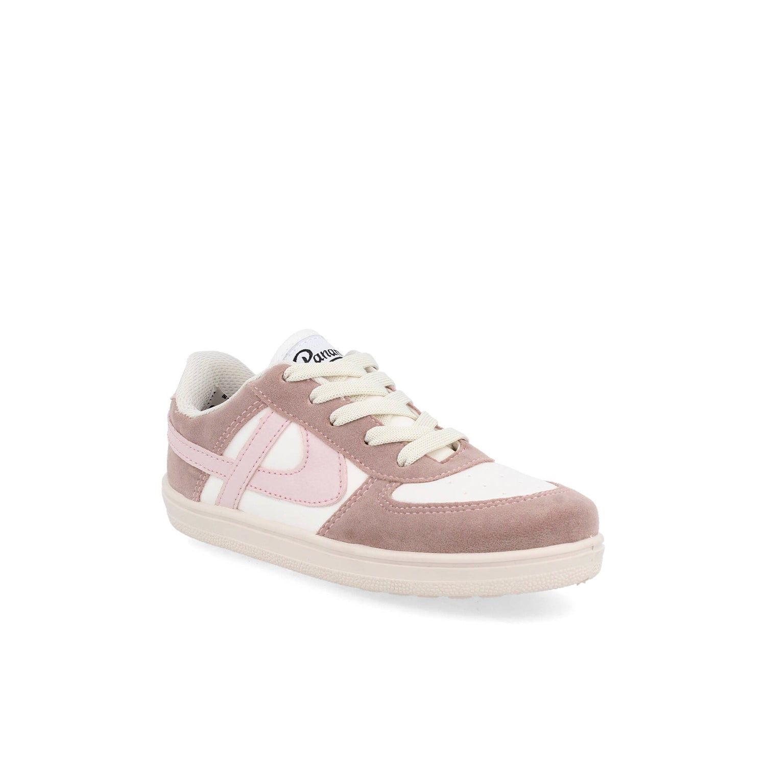 Tenis Urbano Panam color Marfil Con Cafe para Niña