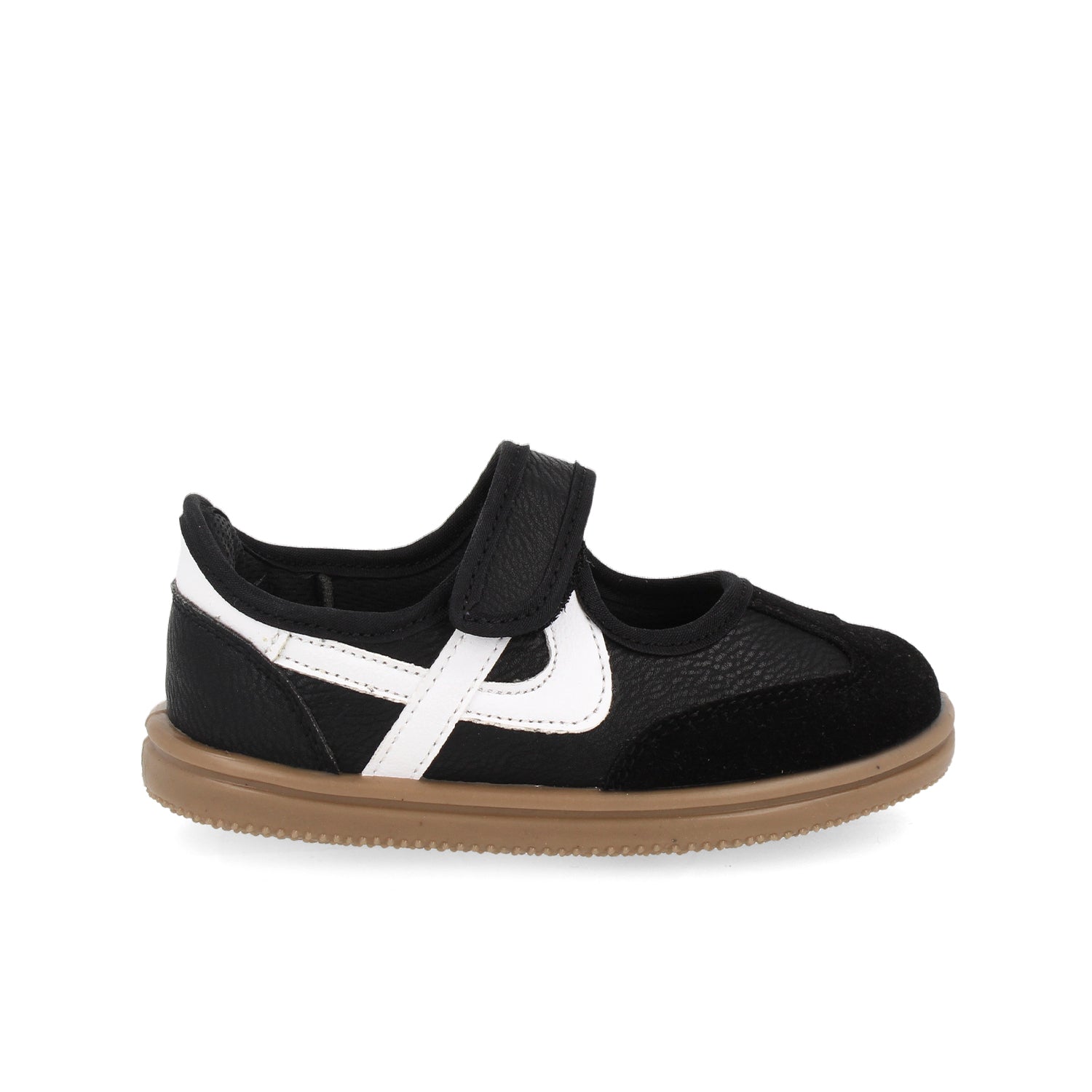 Tenis Urbano Panam color Negro Con Blanco para Niña