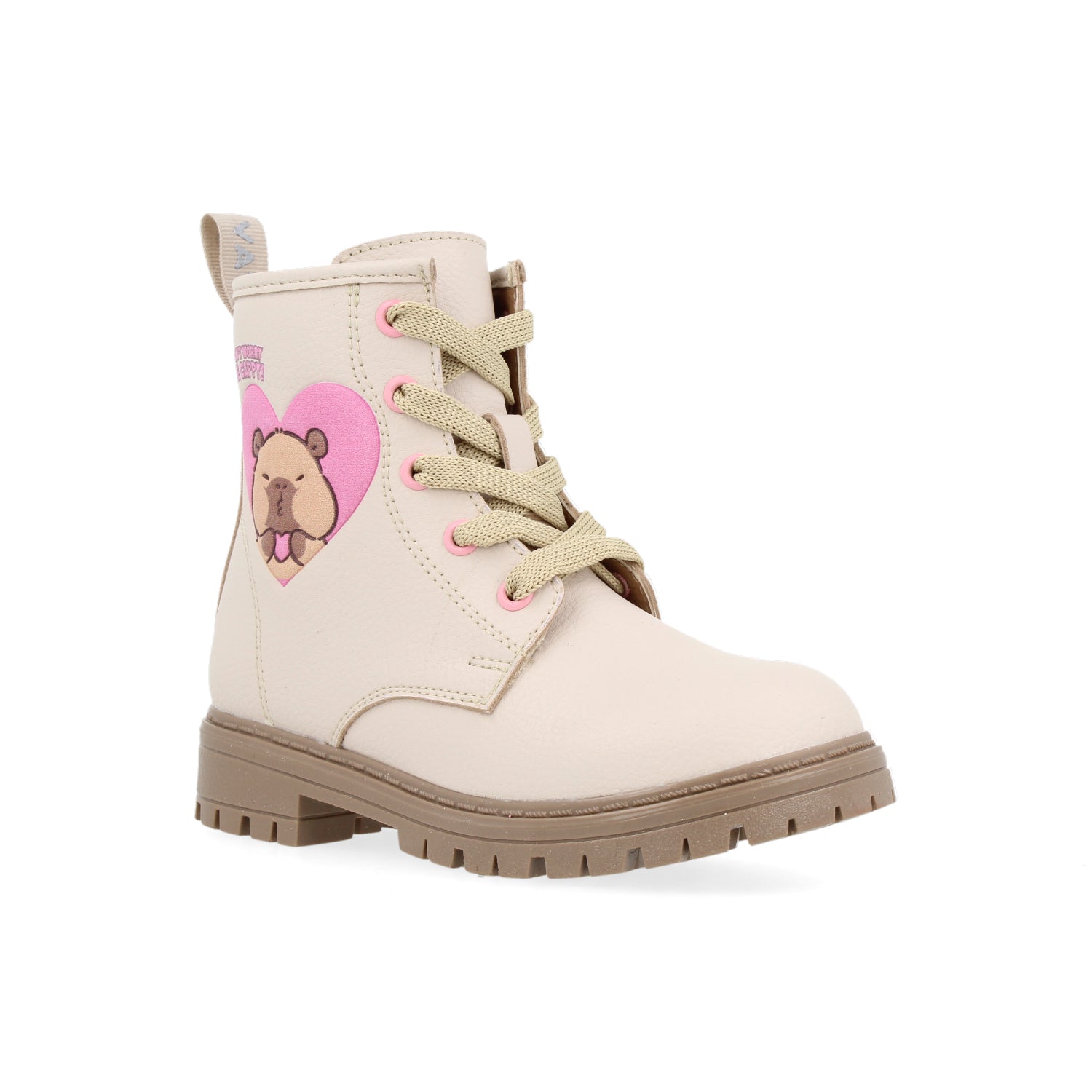 Botin Casual Vavito color Beige con estampado de Capibara para Niña