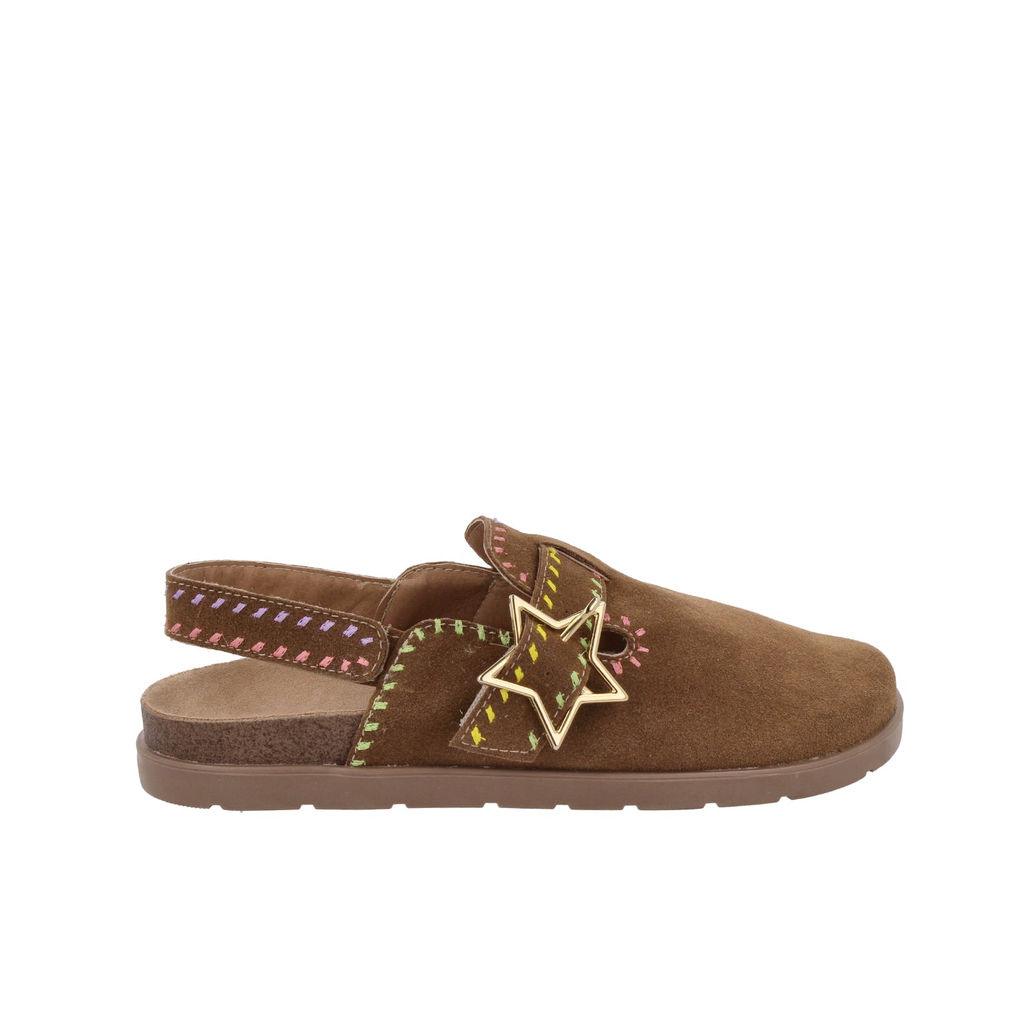 Pantufla  Vavito color Camel para Niña