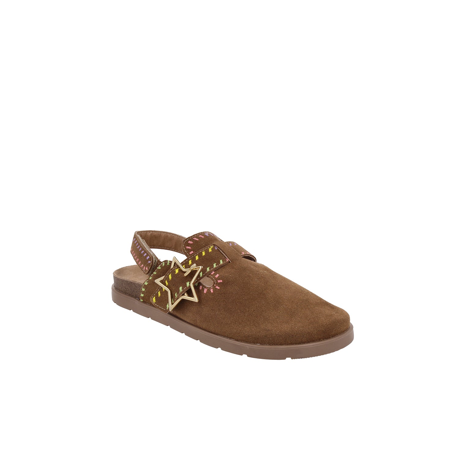 Pantufla  Vavito color Camel para Niña