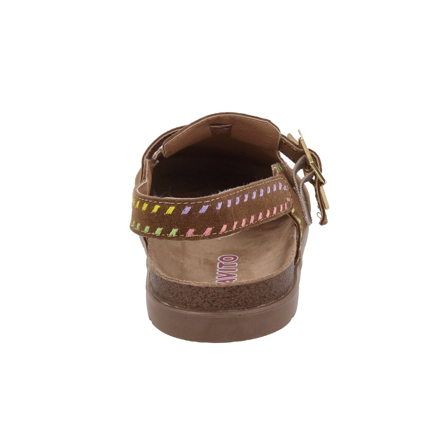 Pantufla  Vavito color Camel para Niña