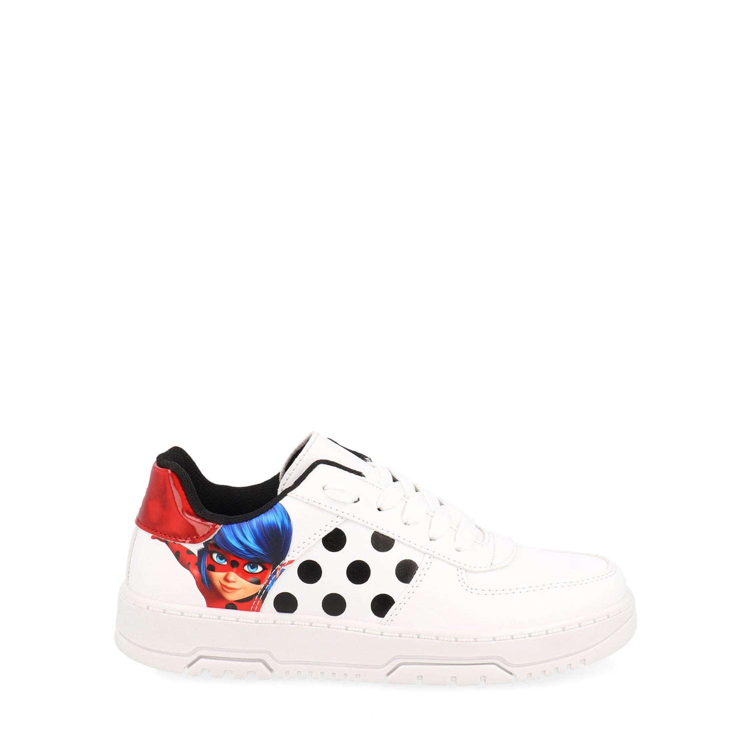 Tenis Urbano Vazza  de Ladybug color Blanco para Junior Niña