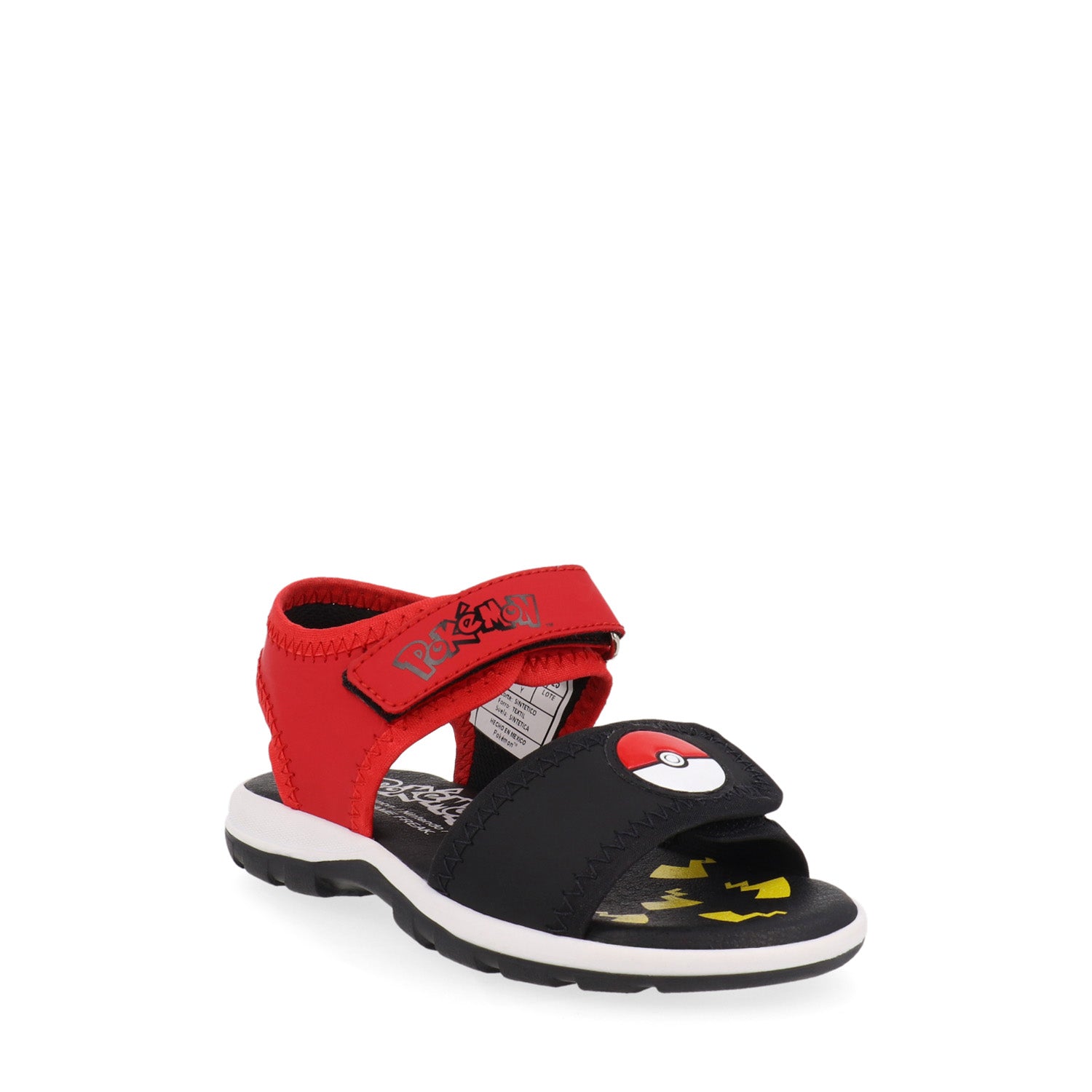 Sandalia Casual Vazza de Pokémon color Negro para Niño