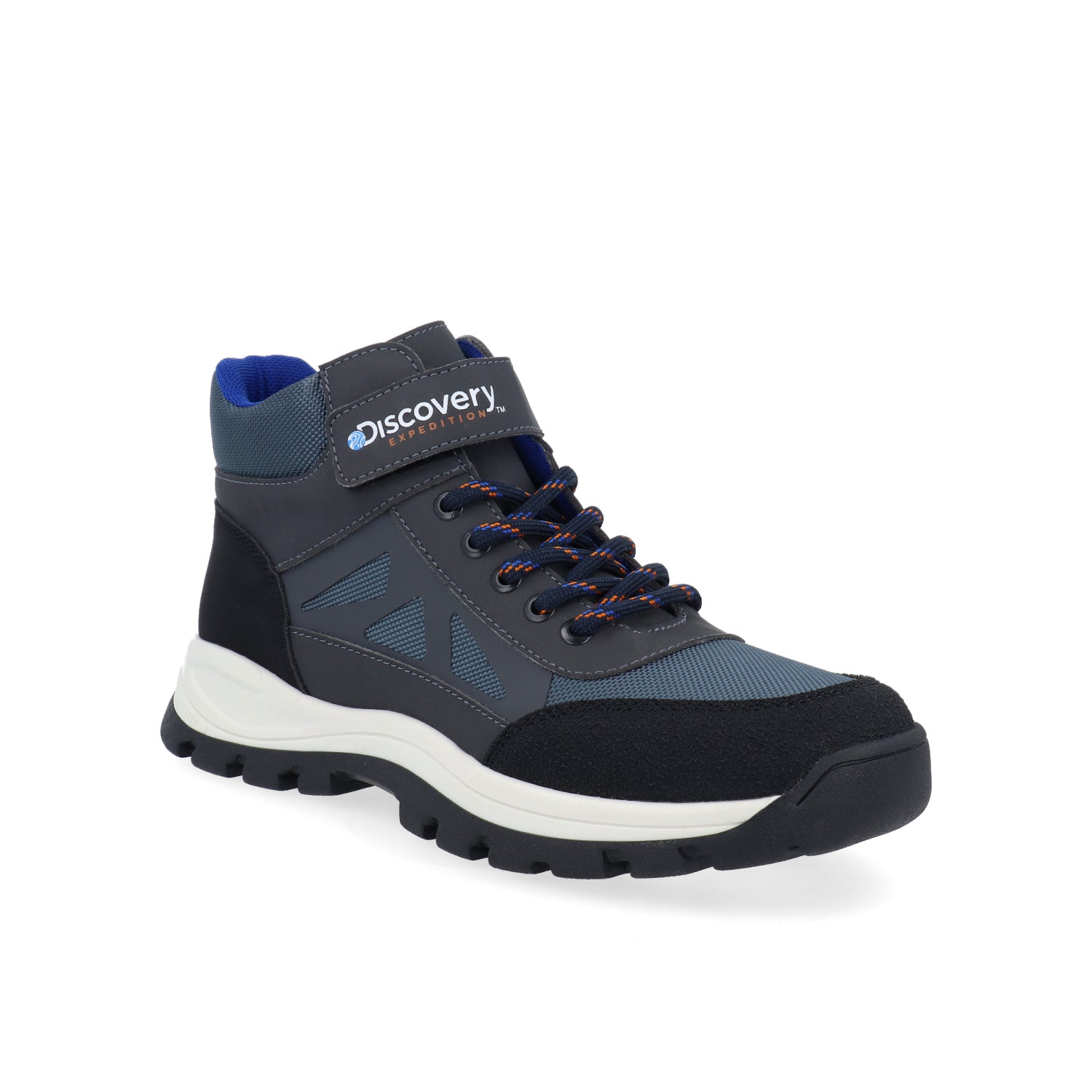 Botin Industrial Vazza color Gris con Azul para Junior Niño