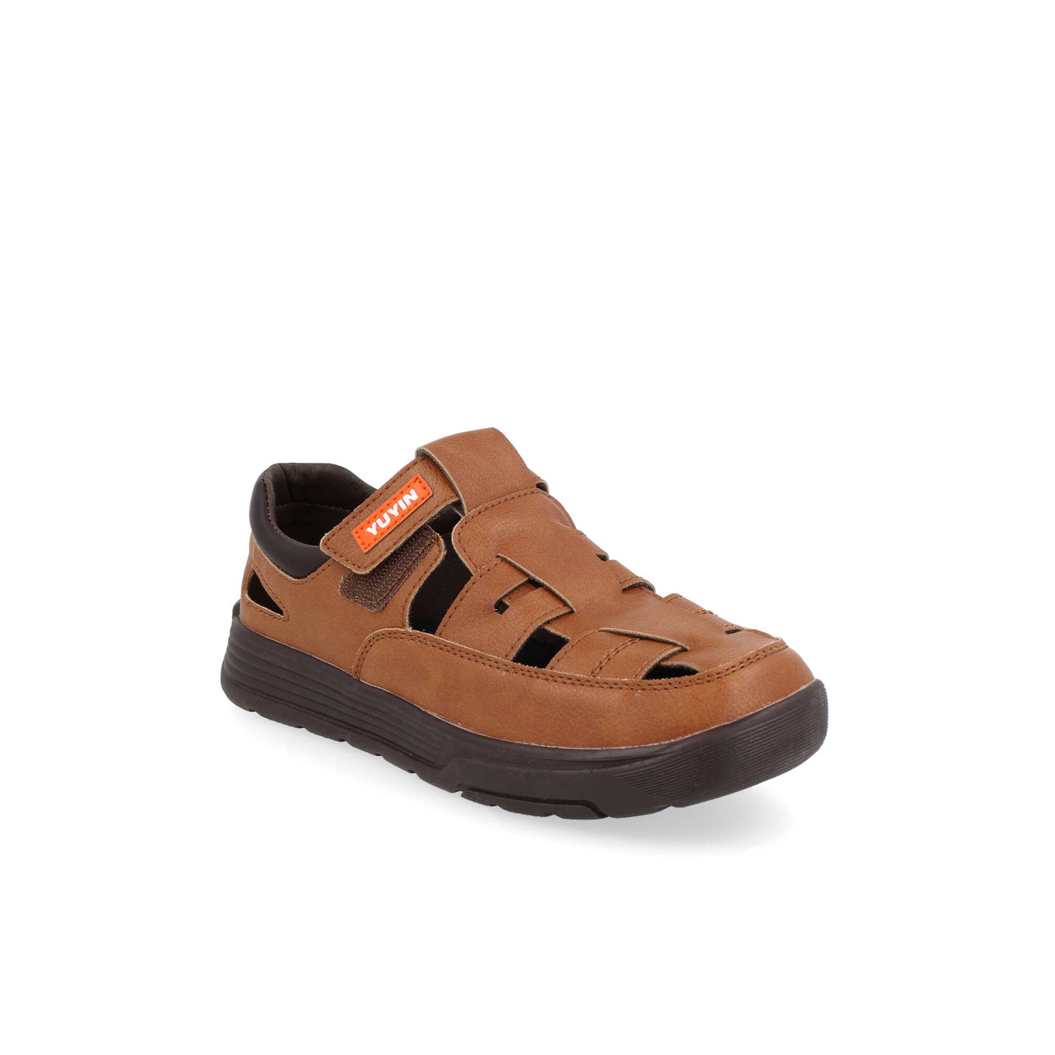 Sandalia Casual Yuyin color Cajeta para Niño