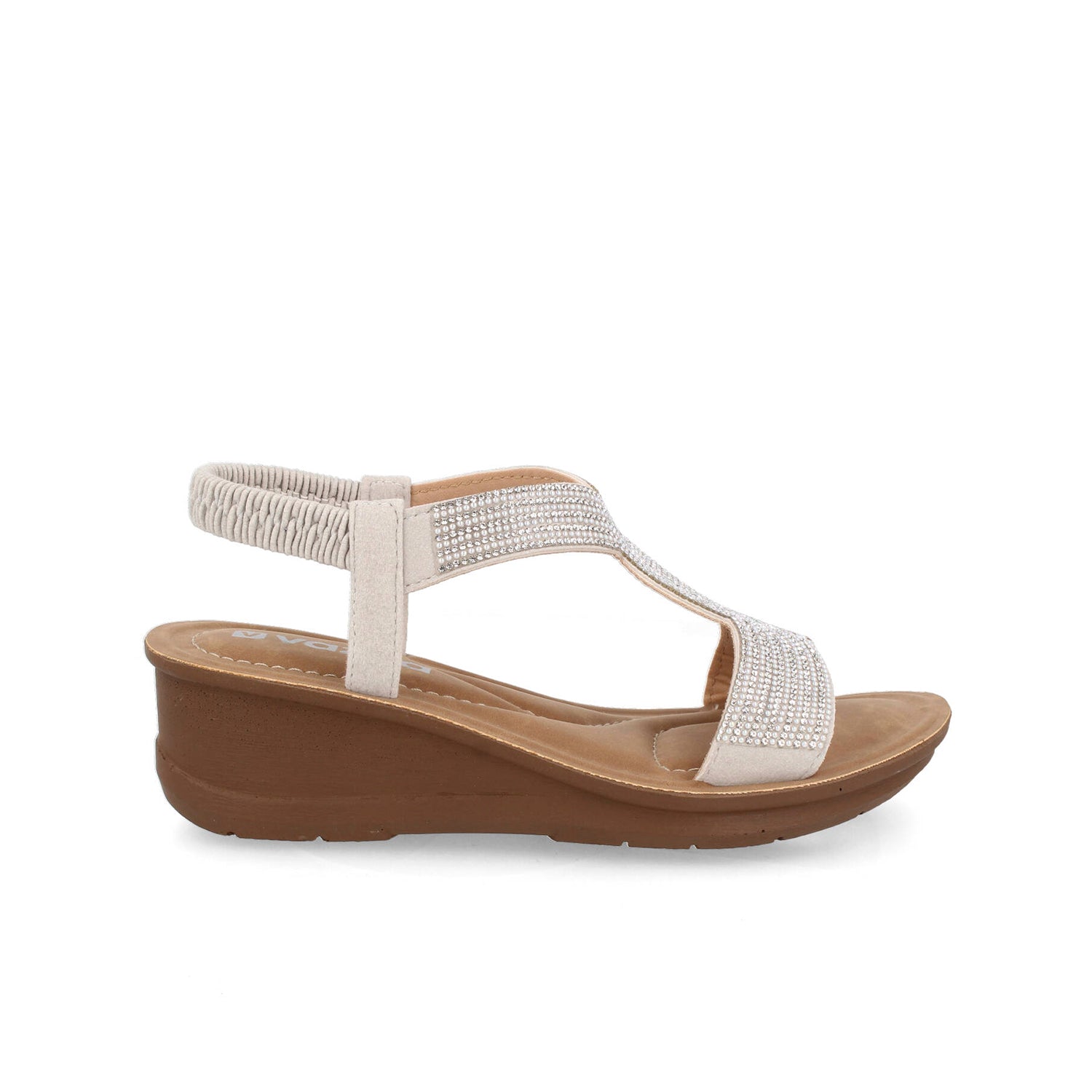 Sandalia Casual Vazza color Plata para Mujer