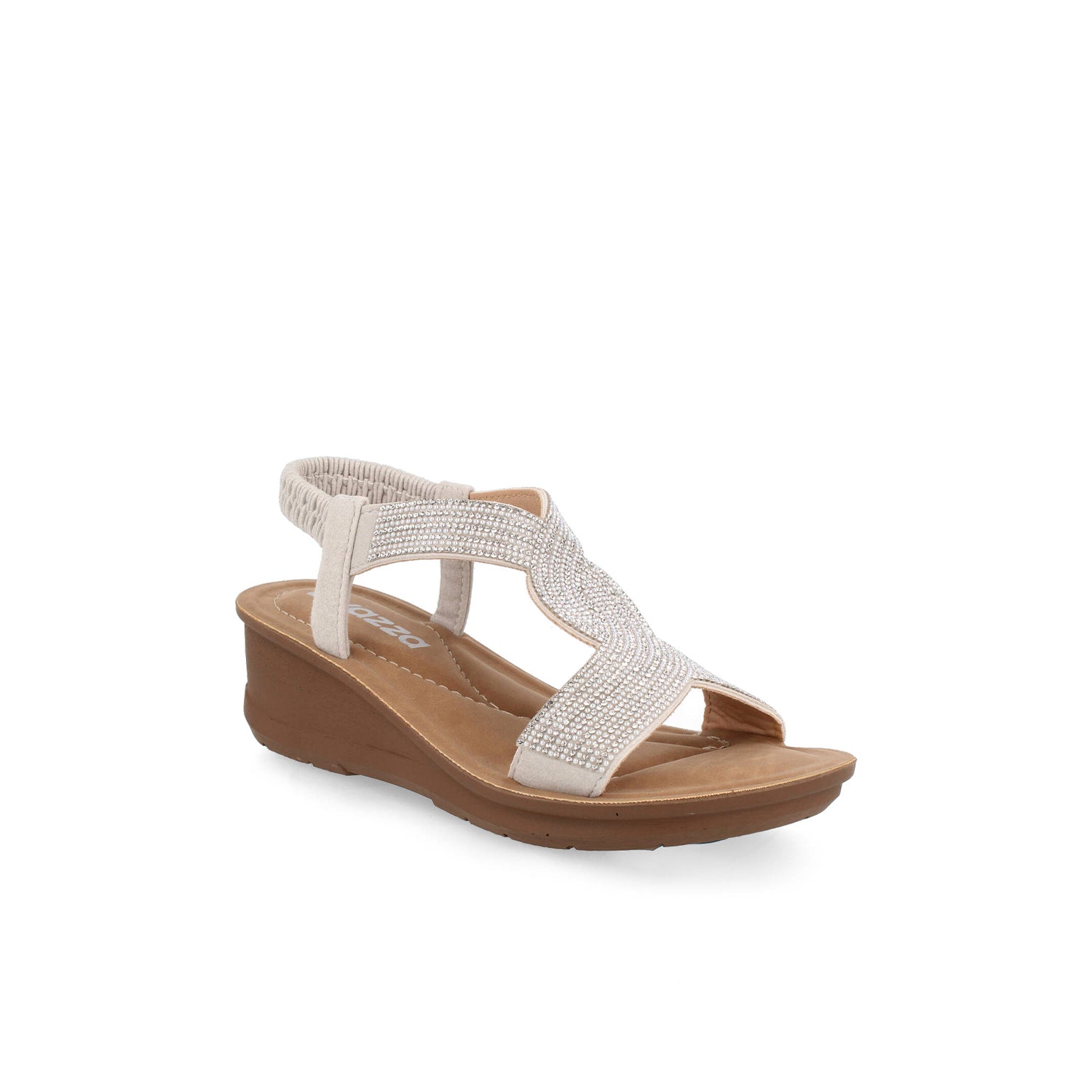 Sandalia Casual Vazza color Plata para Mujer