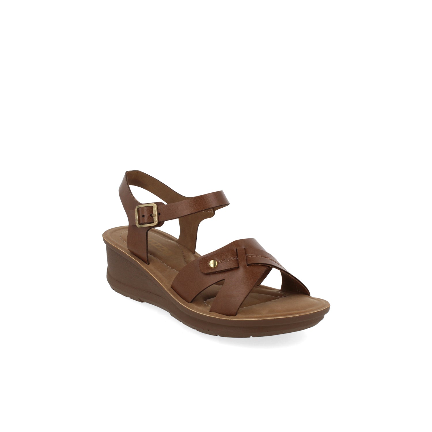 Sandalia Casual Vazza color Cafe para Mujer