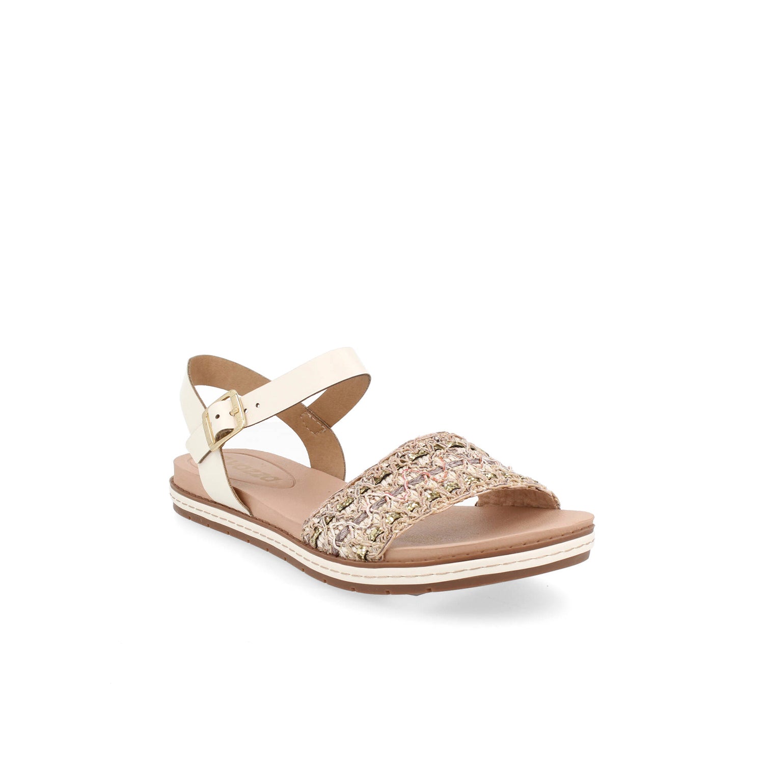 Sandalia Casual Vazza color Latte para Mujer