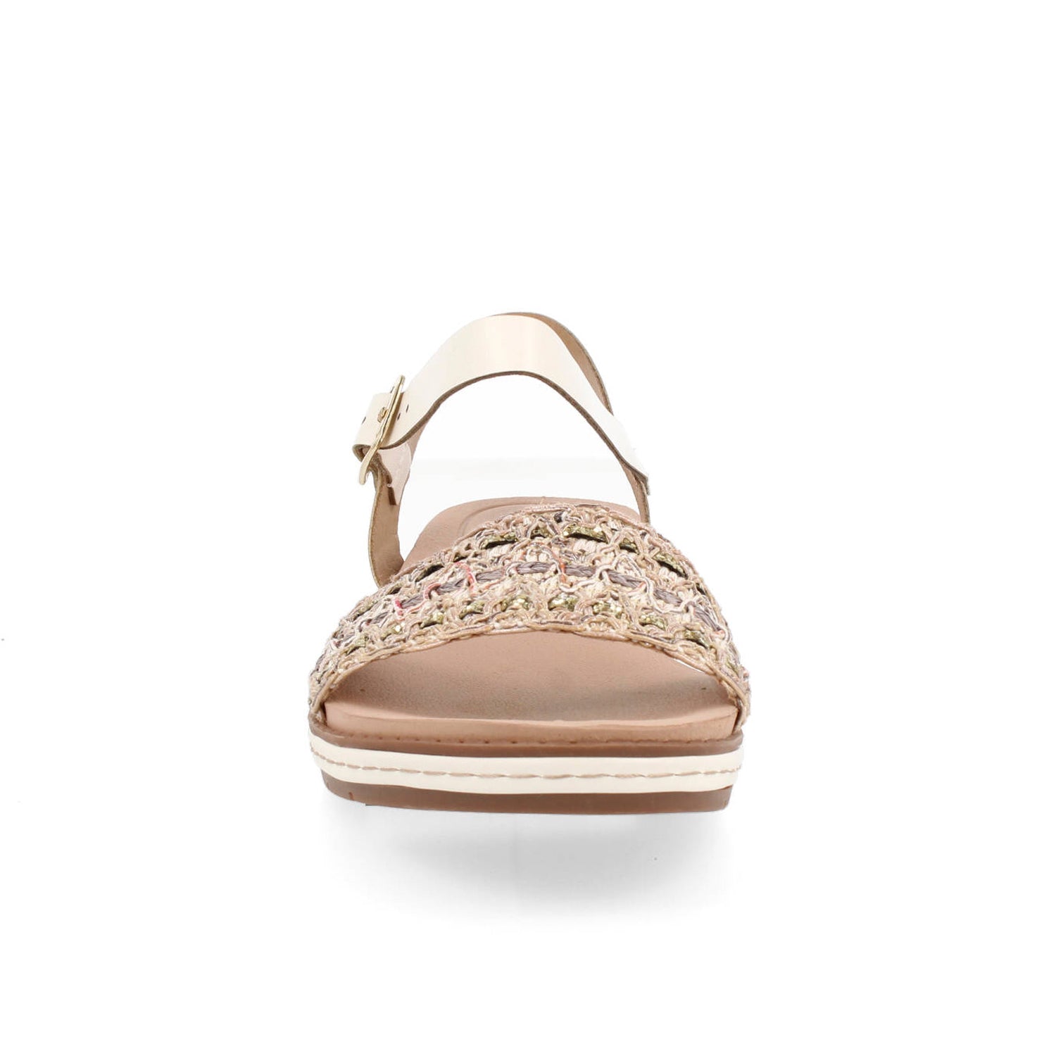 Sandalia Casual Vazza color Latte para Mujer
