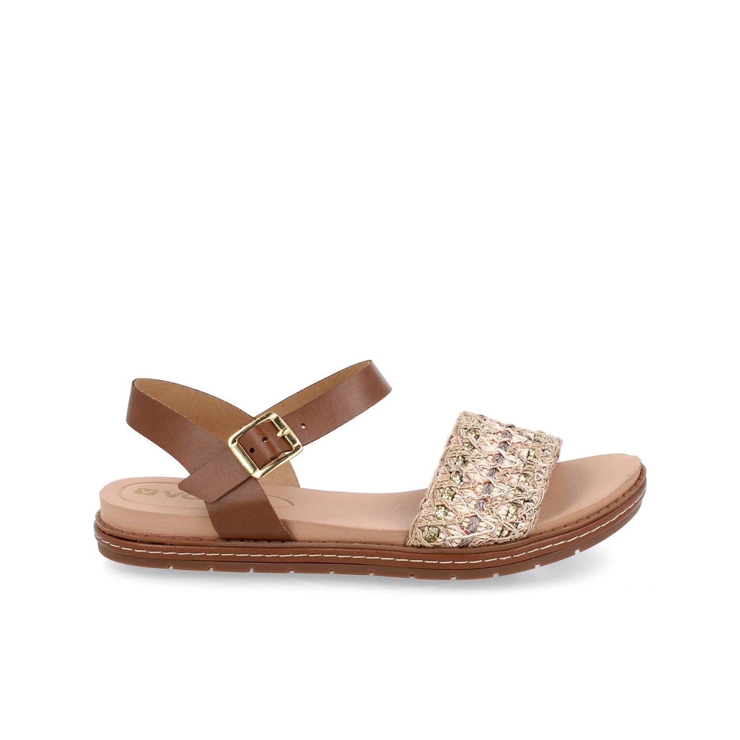Sandalia Casual Vazza color Tan para Mujer