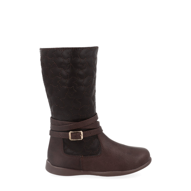 Bota Casual Vazza color Moka para Niña