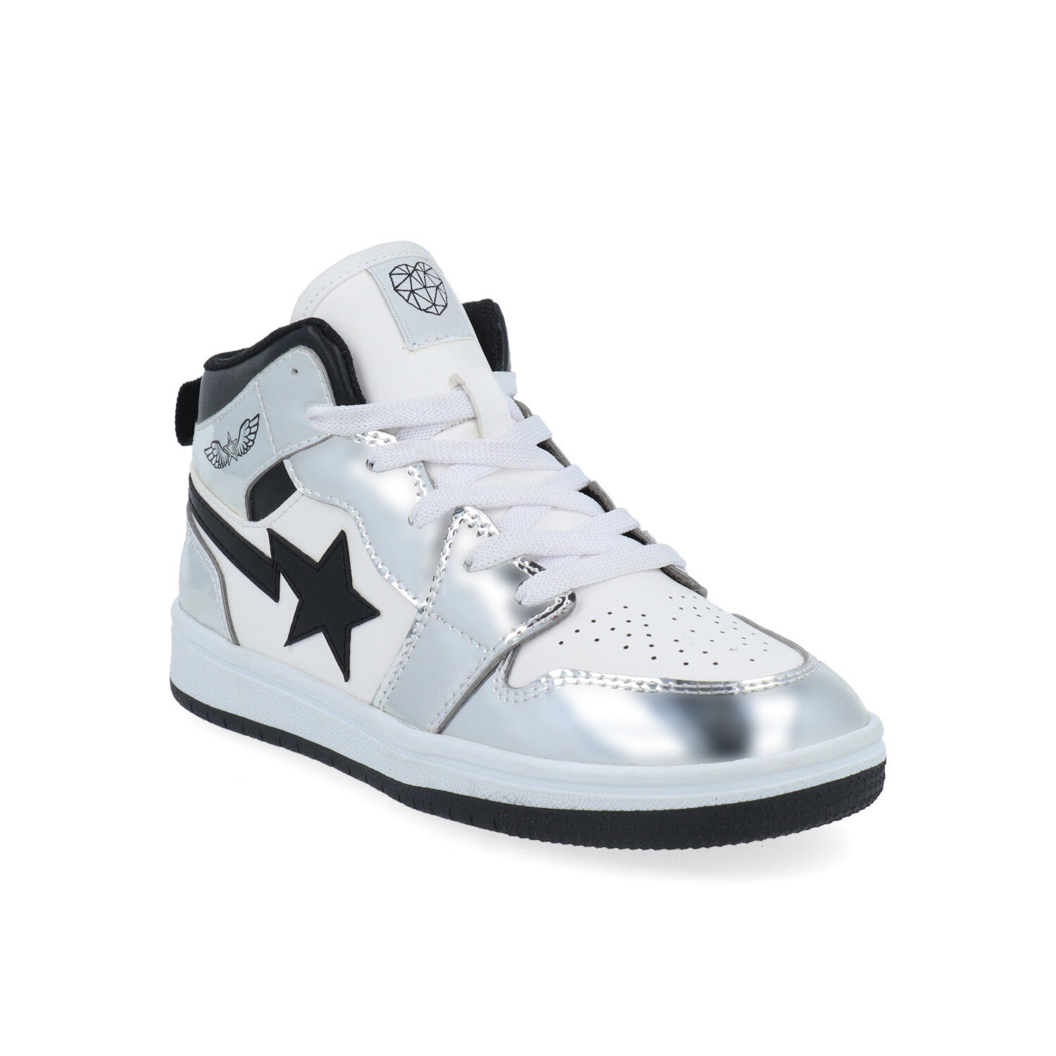 Tenis Urbano Vazza color Blanco con plateado para Junior Niña