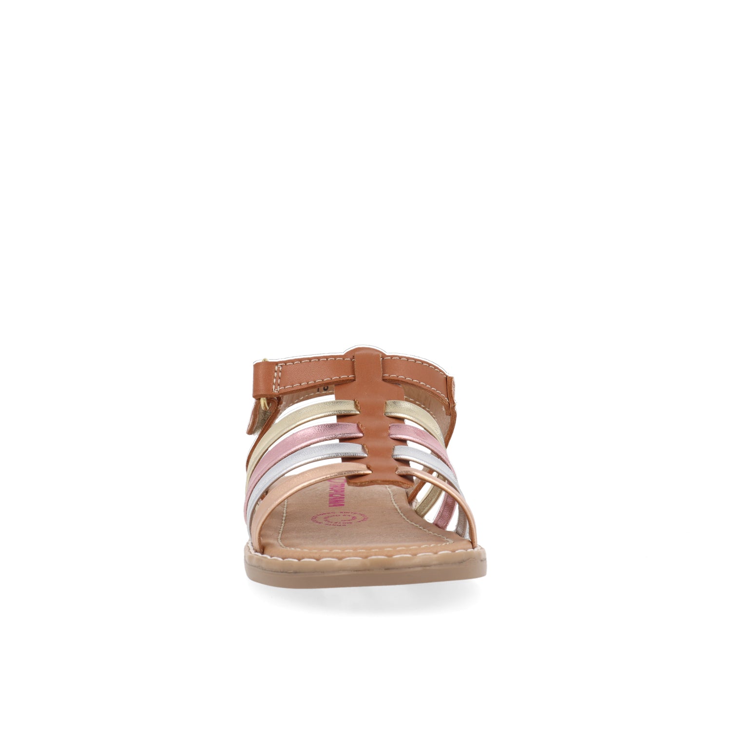 Sandalia Casual Vazza color Camel para nina