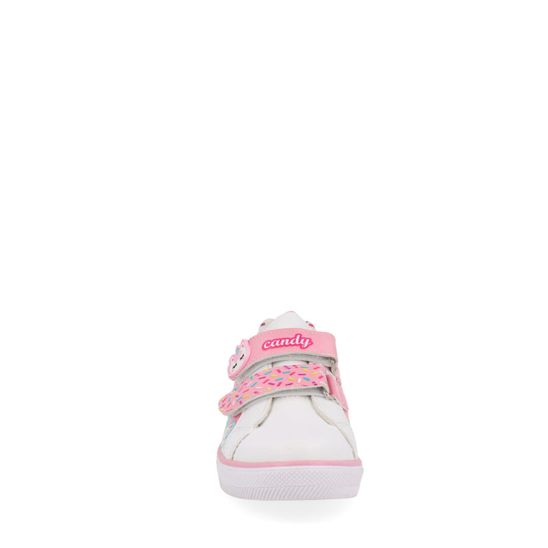 Tenis Estilo Urbano Vazza color Blanco detalles multicolor para Junior Niña