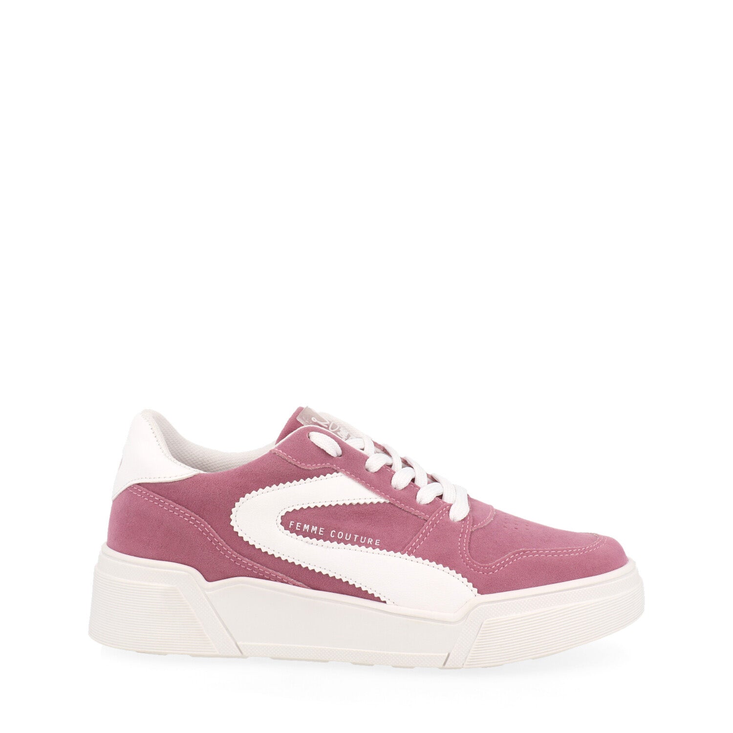 Tenis para mujer color blanco con talon rosa – VazzaShoes