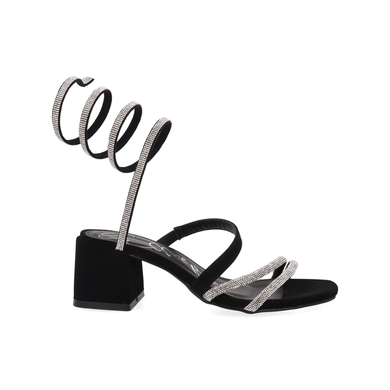 Zapatilla de Fiesta Vazza color Negro para Mujer con Brillos