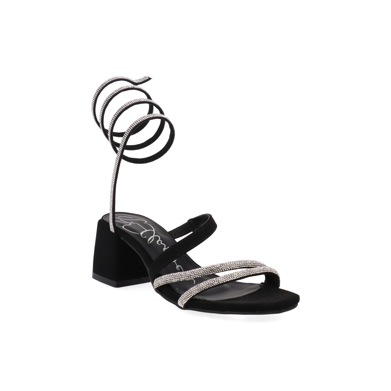 Zapatilla de Fiesta Vazza color Negro para Mujer con Brillos