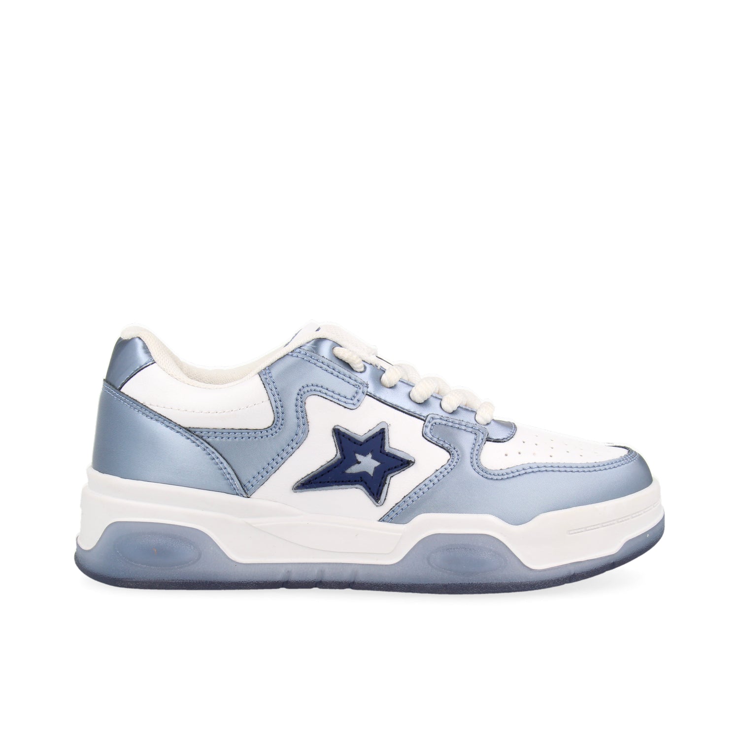 Tenis Urbano  color Blanco con Azul para Mujer