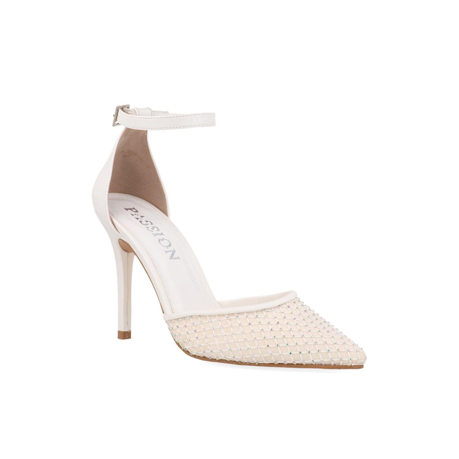 Zapatilla de Fiesta Vazza color Blanco para Mujer con Brillos