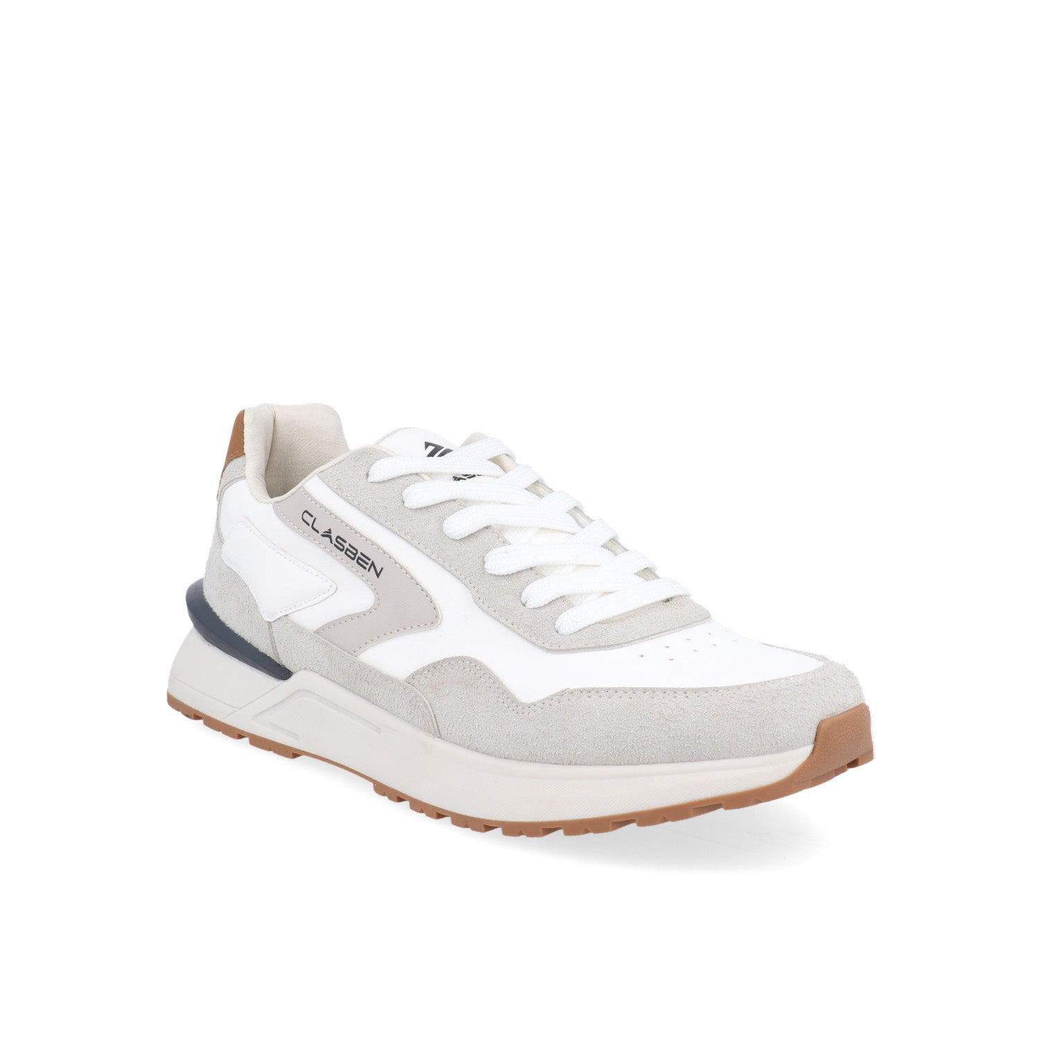 Tenis Urbano Clasben color Blanco con Gris para Hombre