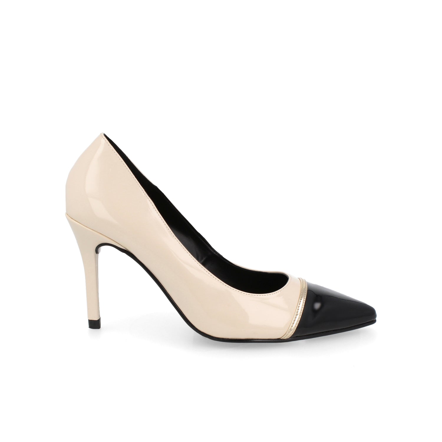 Zapatilla de Vestir Vazza color Latte con Negro para Mujer