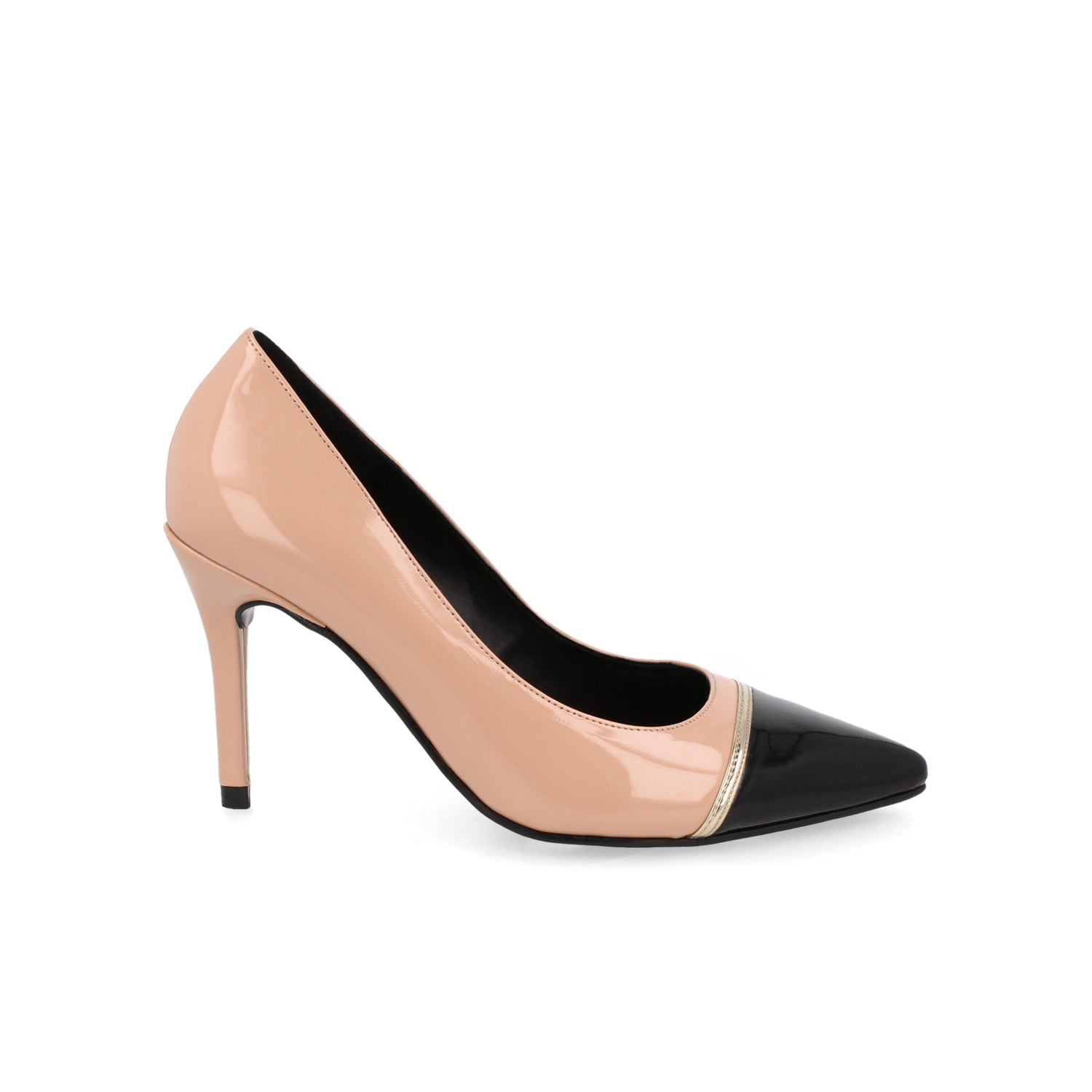 Zapatilla de Vestir Vazza color Maquillaje con Negro para Mujer