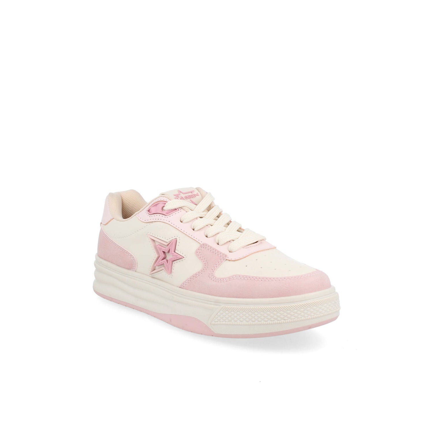 Tenis Urbano Vazza color Latte con Rosa para Mujer