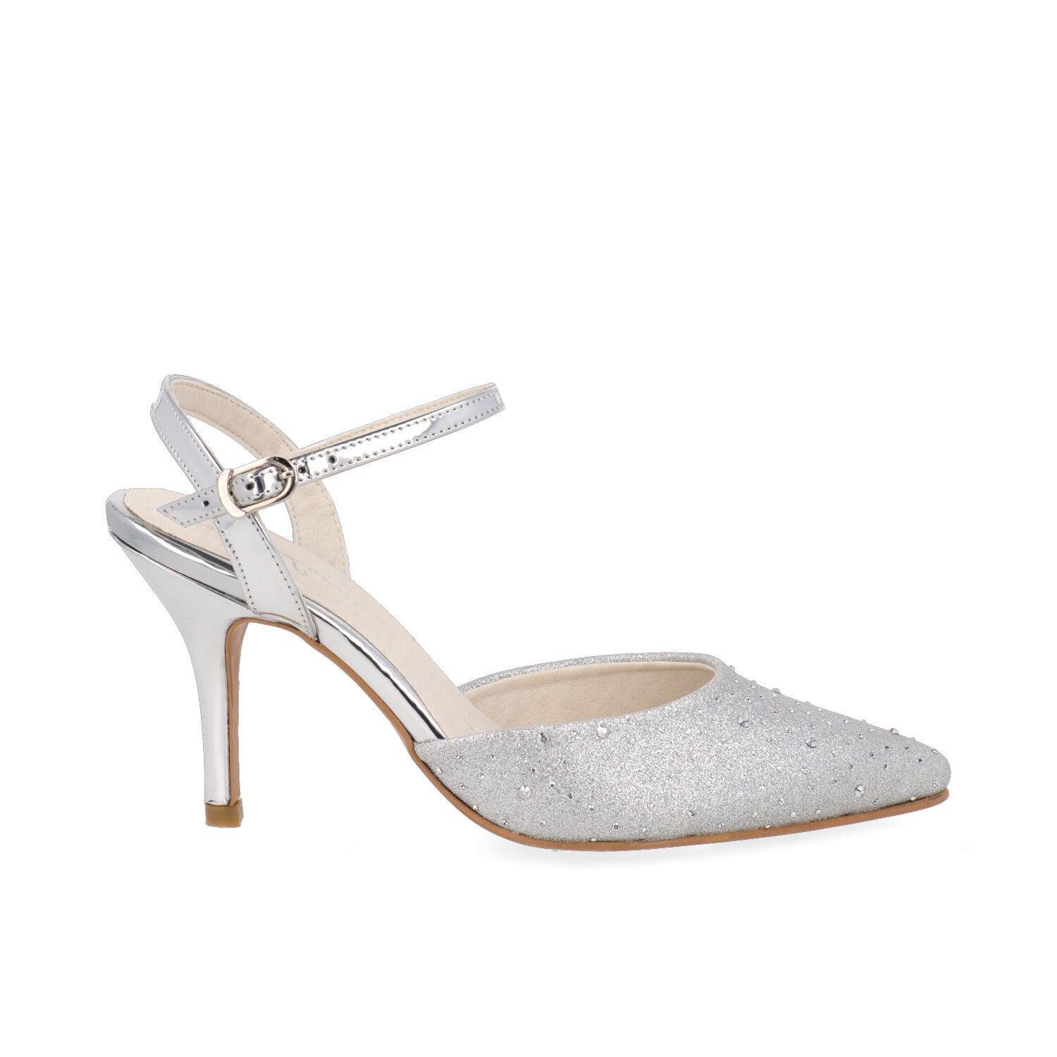 Zapatilla de Fiesta Vazza color Plata para Mujer