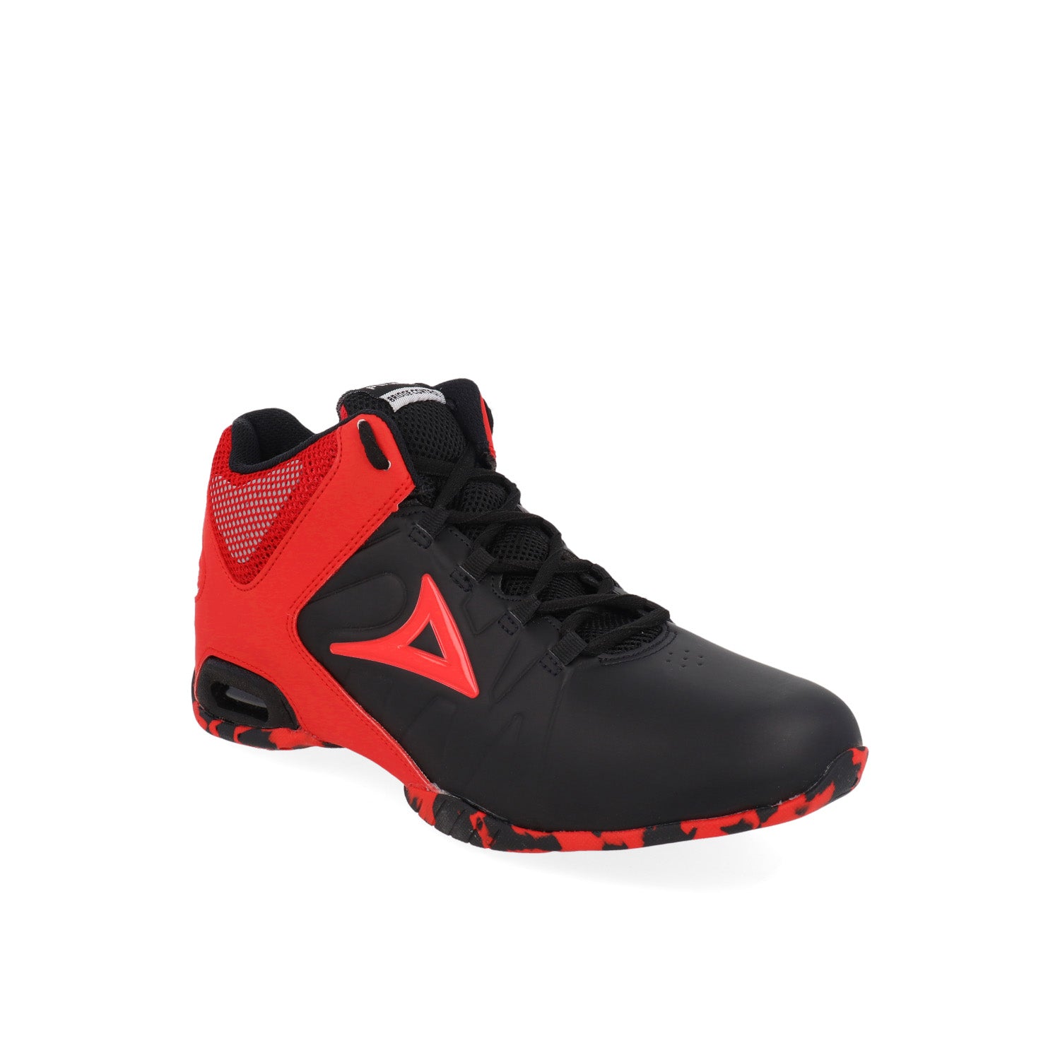 Tenis Deportivo Pirma Brasil color Negro/Rojo para Hombre