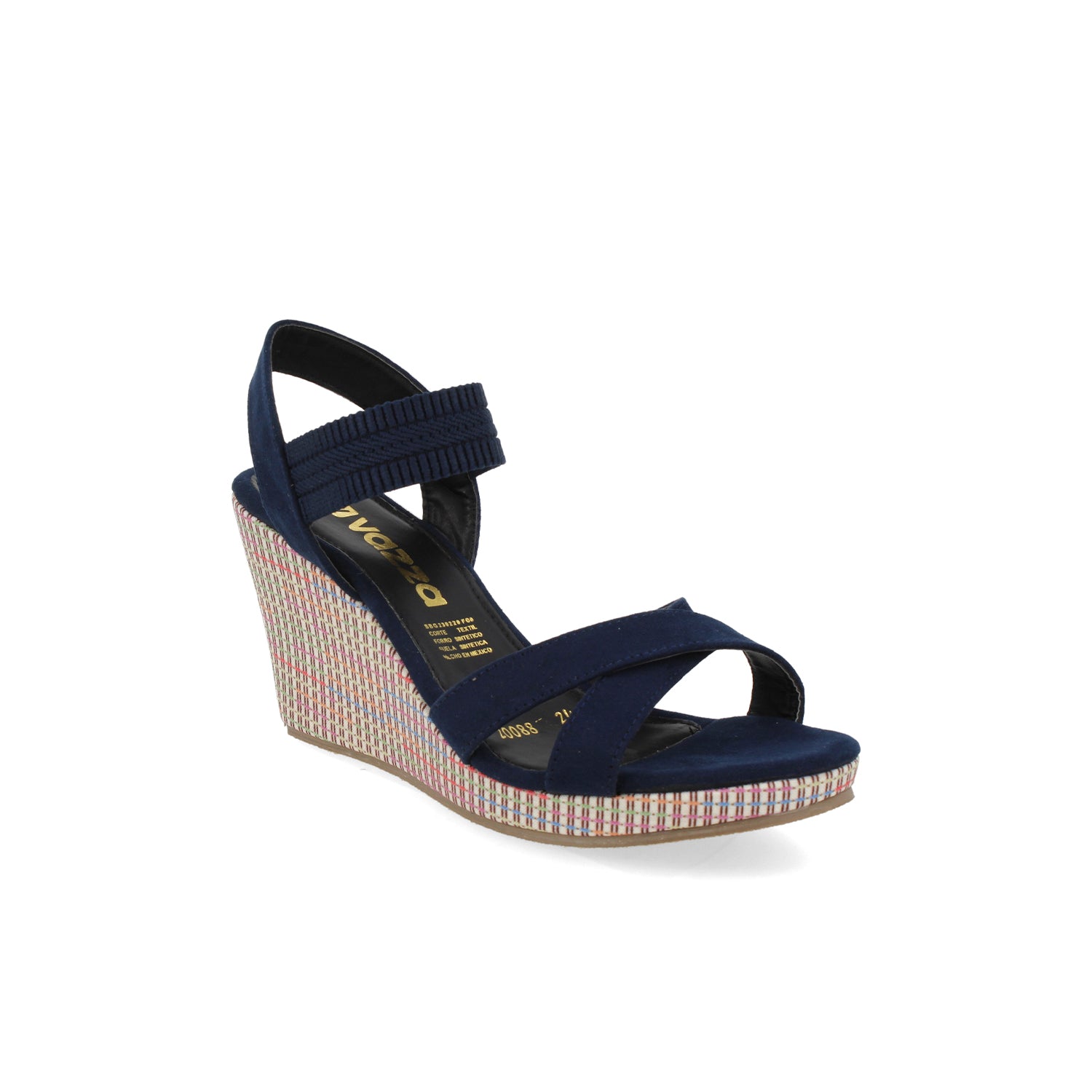Sandalia Casual Vazza color Marino para Mujer