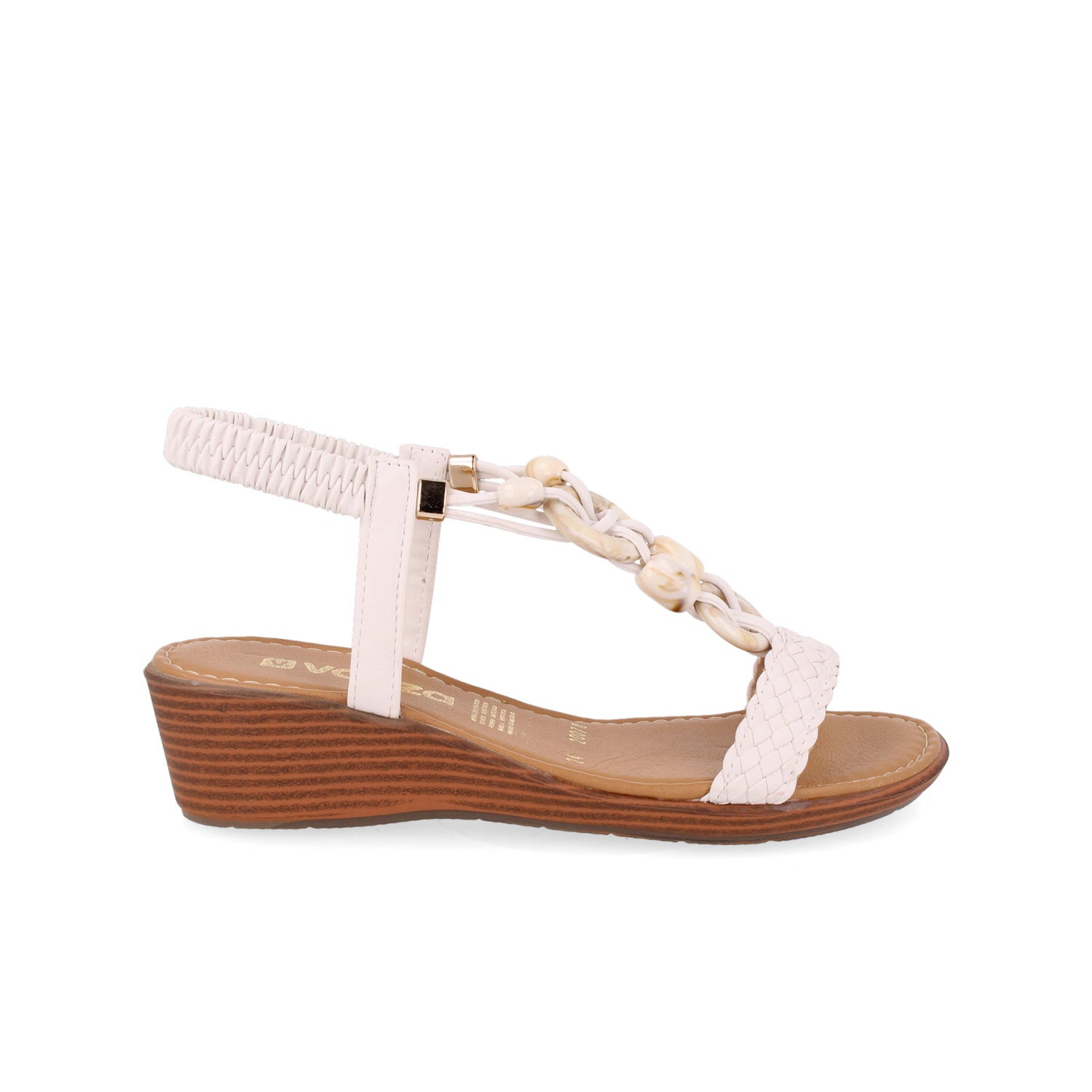 Sandalia Casual Vazza color Beige para Mujer