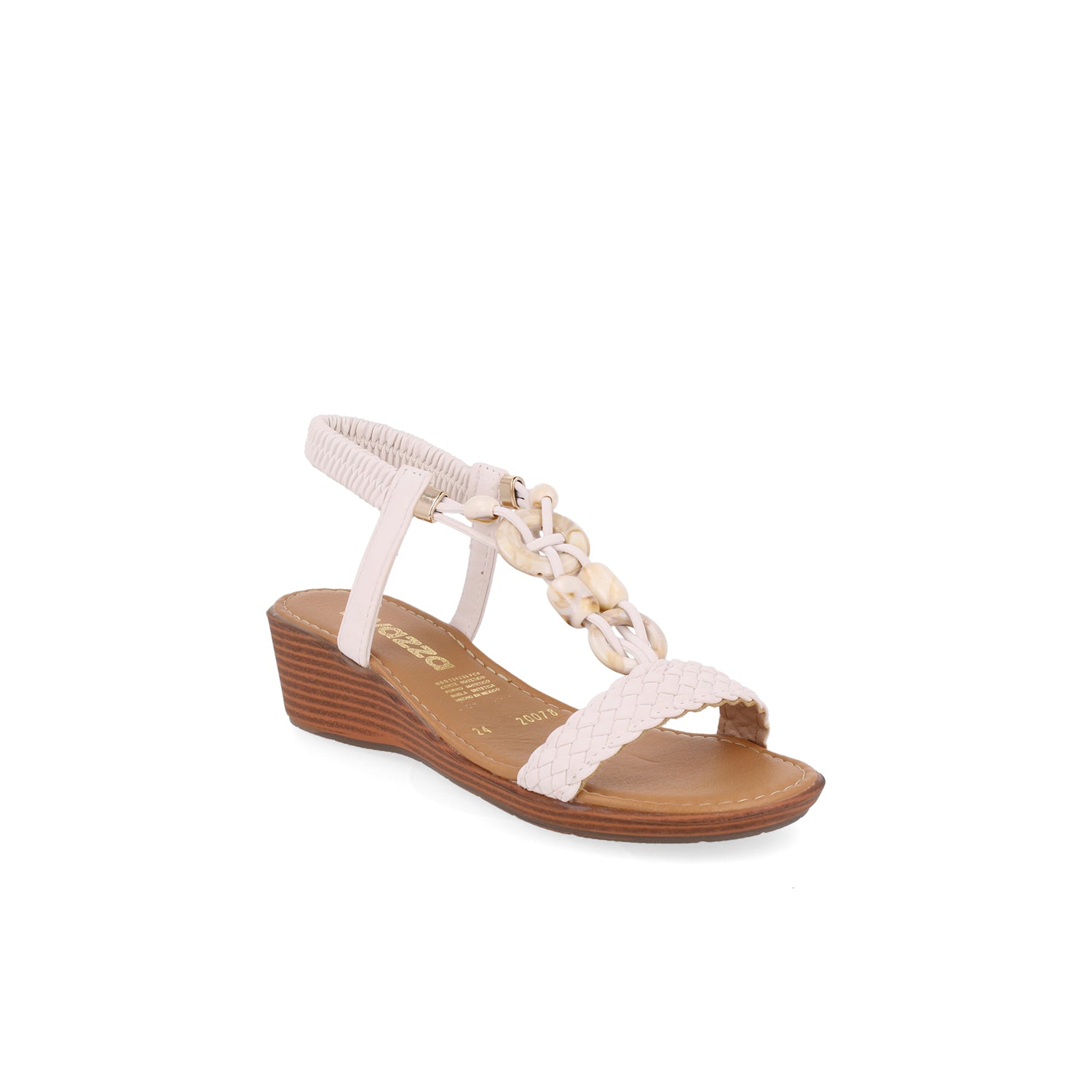 Sandalia Casual Vazza color Beige para Mujer