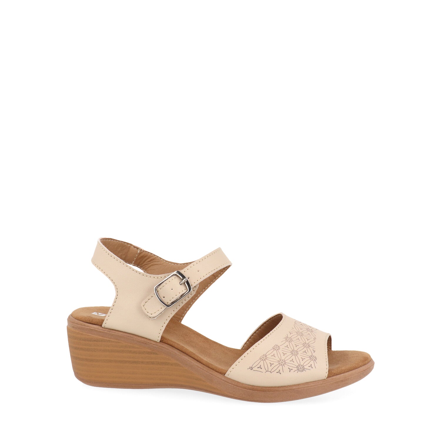 Sandalia Confort Vazza color Beige para Mujer