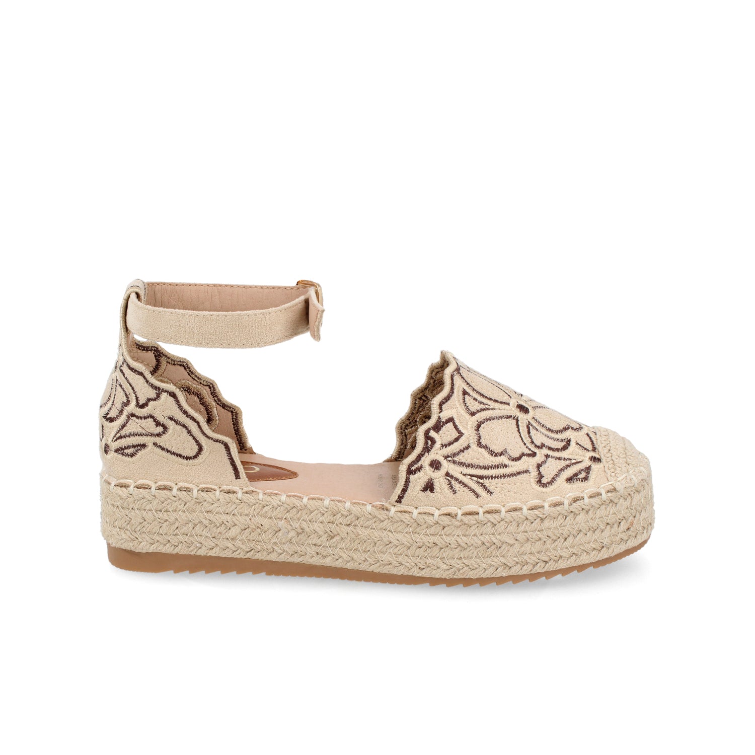 Sandalia Casual Capa De Ozono color Latte para Mujer