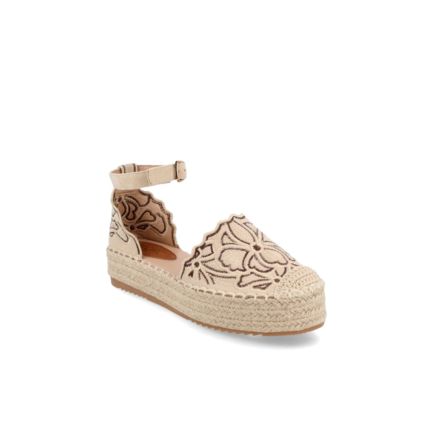 Sandalia Casual Capa De Ozono color Latte para Mujer