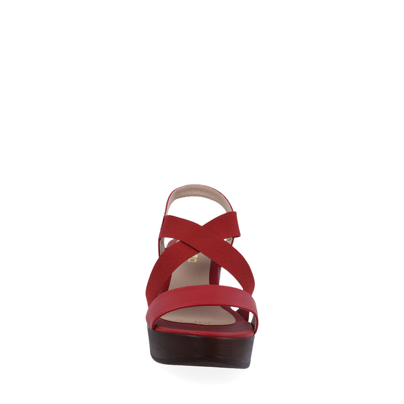 Sandalia de Tacón Vazza color Rojo para Mujer