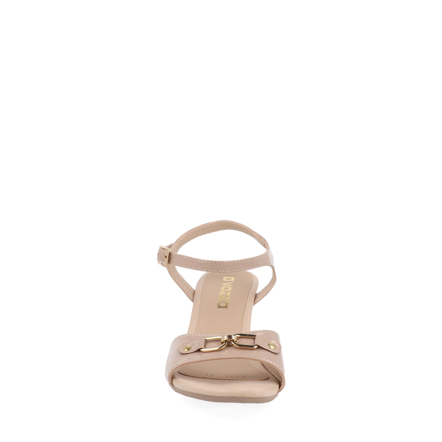 Sandalia De Plataforma Vazza color Beige Charol para Mujer