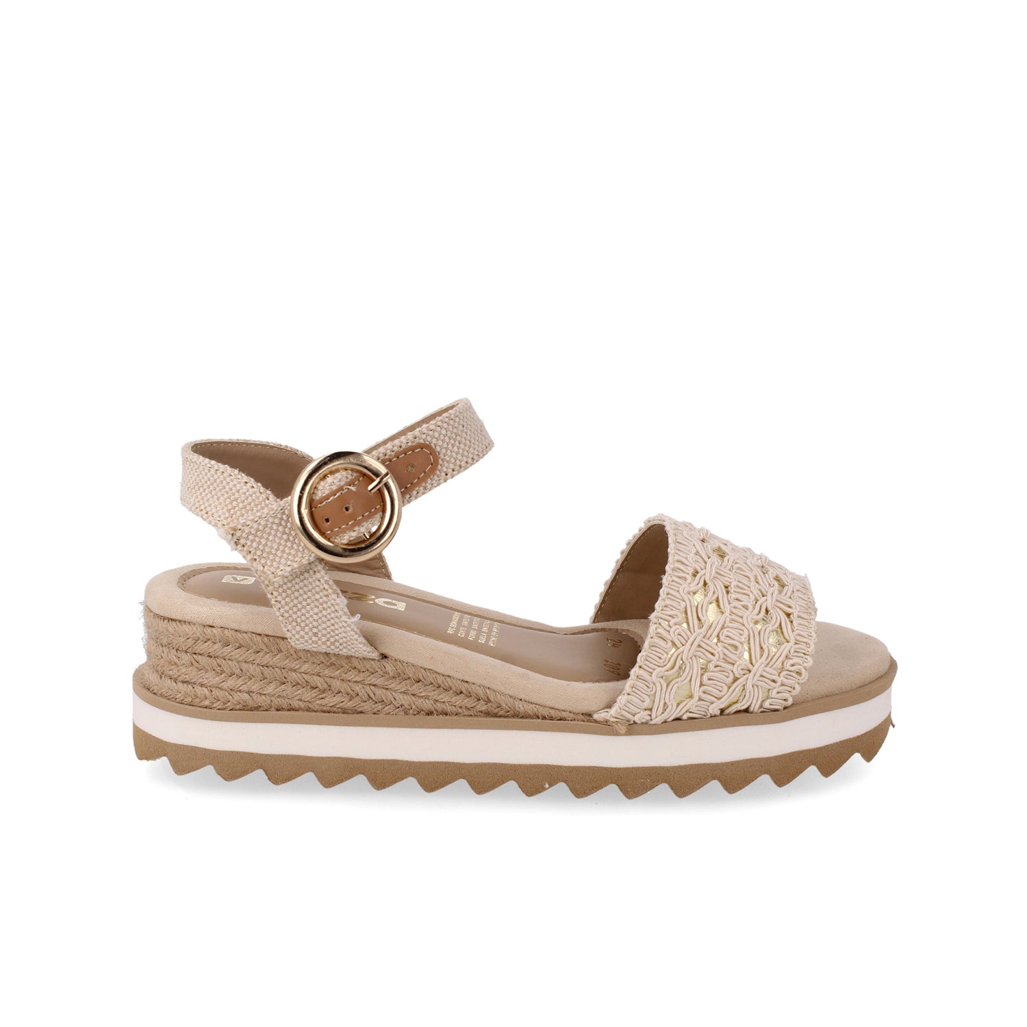 Sandalia Casual Vazza color Latte para Mujer