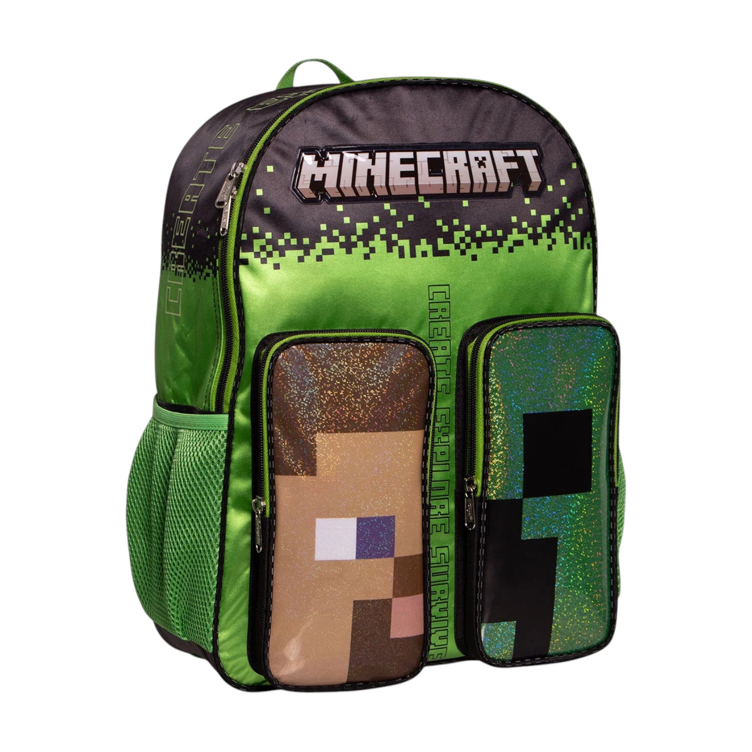 Mochila Ruz de Minecraft color Verde para Niño