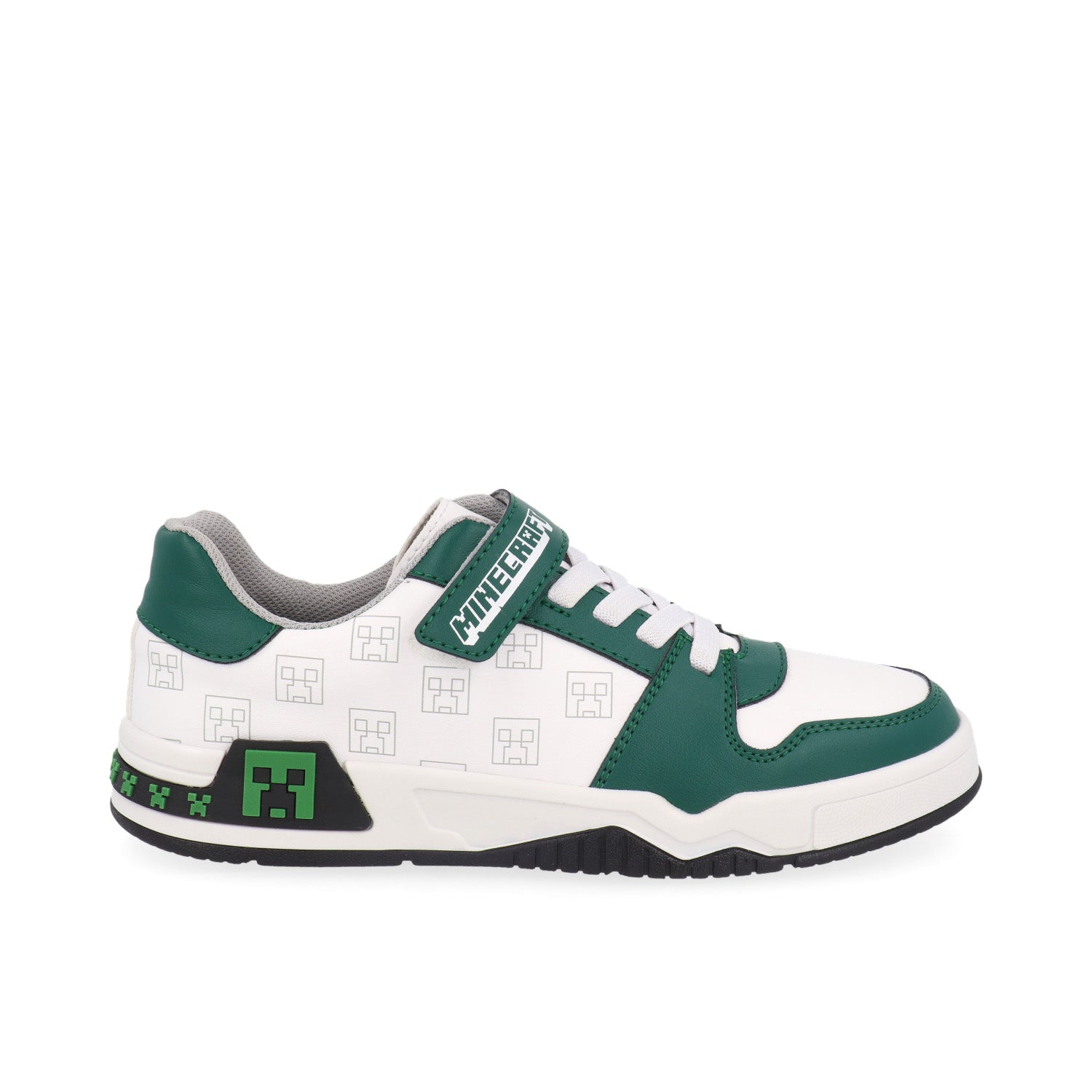 Tenis Urbano Minecraft color Blanco/Verde  para Junior Niño