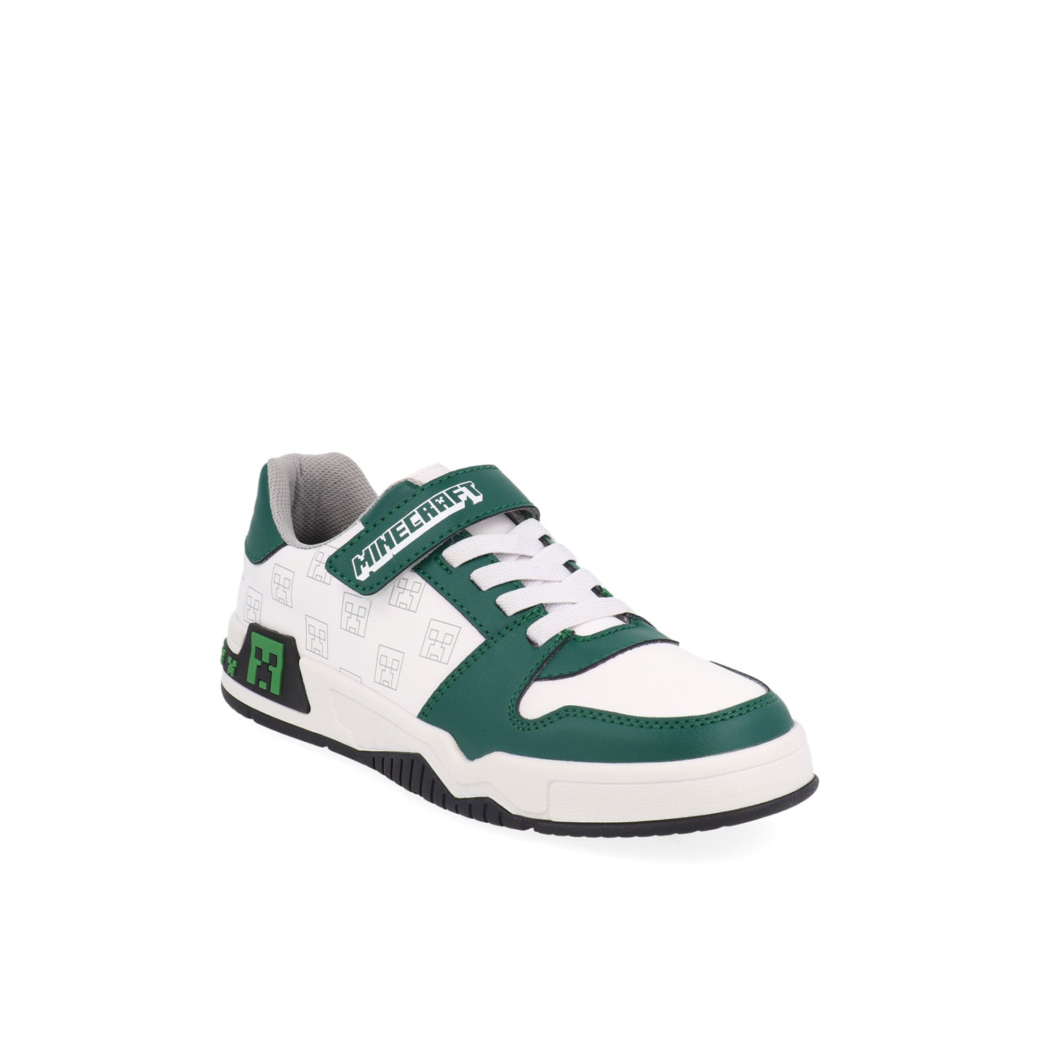 Tenis Urbano Minecraft color Blanco/Verde  para Junior Niño