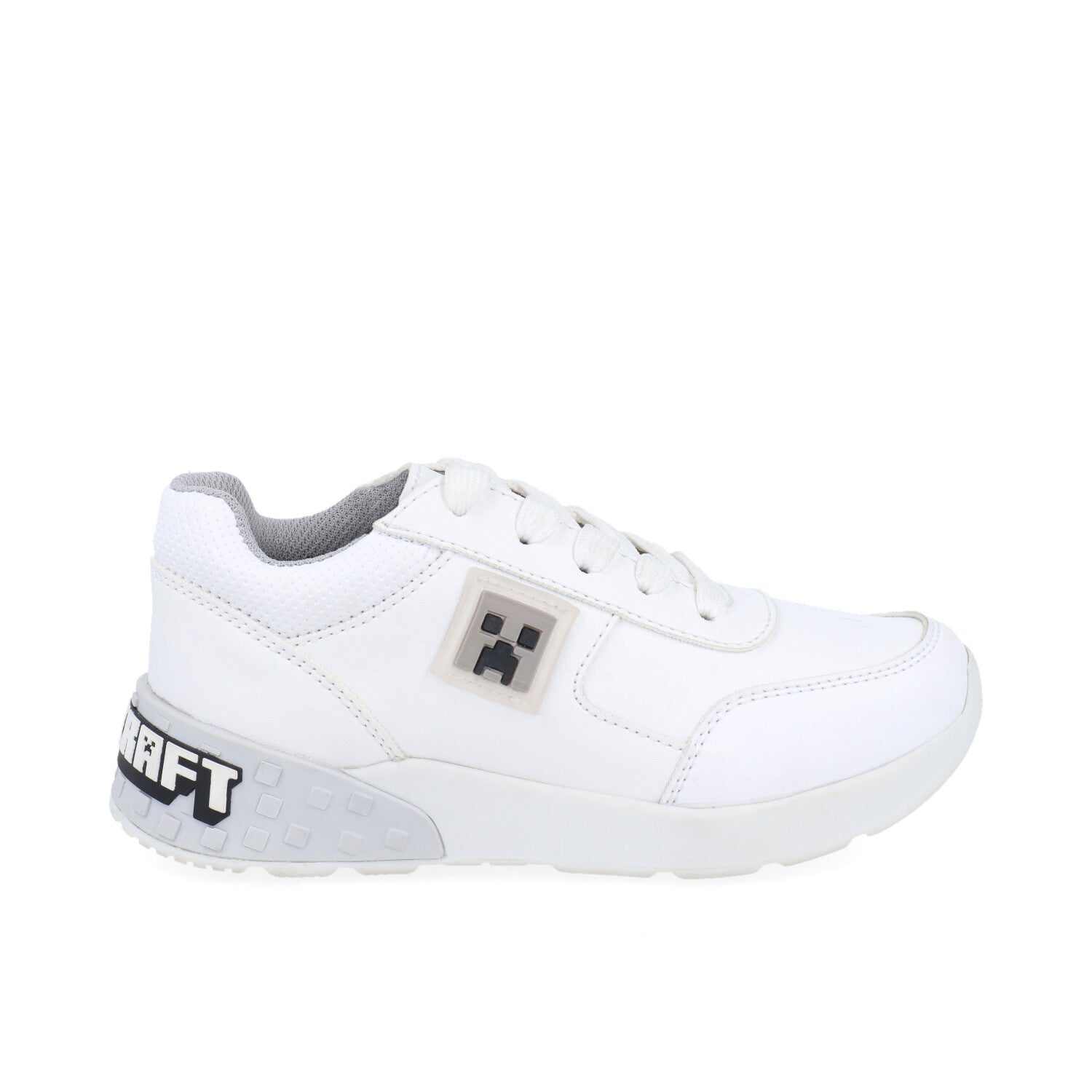 Tenis Casual Minecraft color Blanco para Junior Niño
