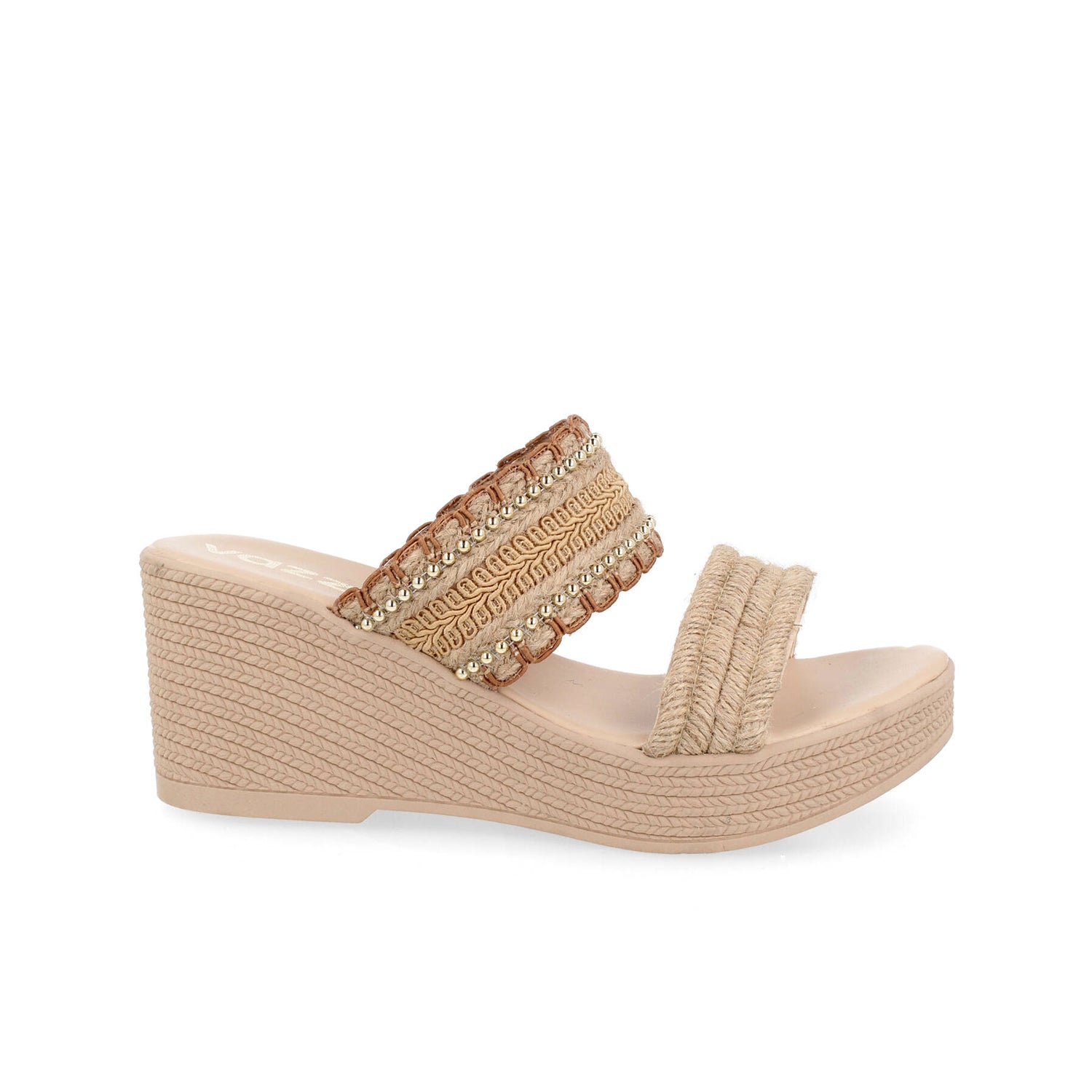 Sandalia Casual Vazza color Beige para Mujer
