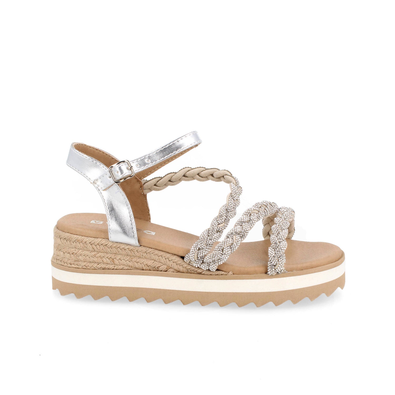 Sandalia Casual Vazza color Plata para Mujer